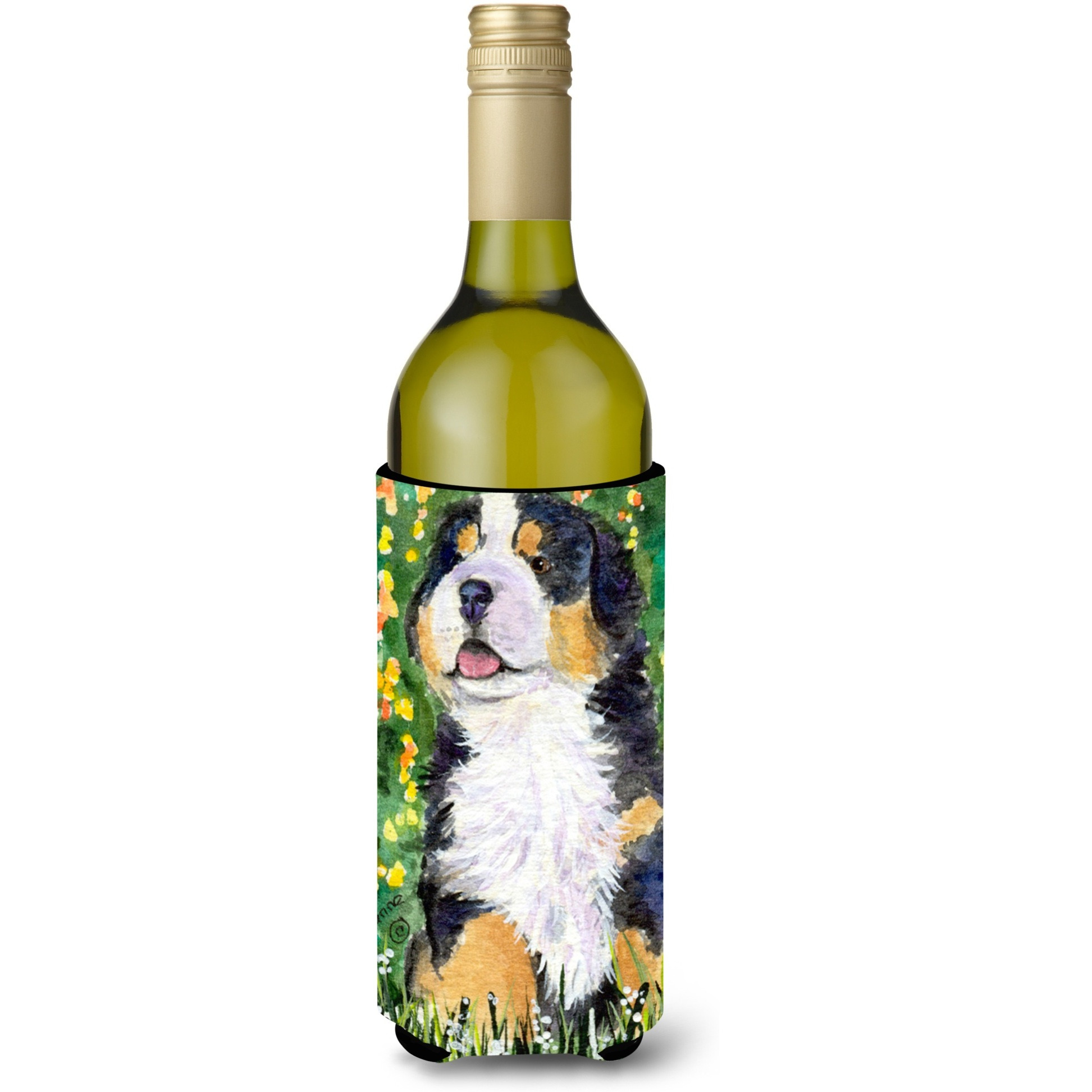 Bernese Mountain Dog Wine Bottle Beverage Insulator Beverage Insulator Hugger SS8955LITERK
