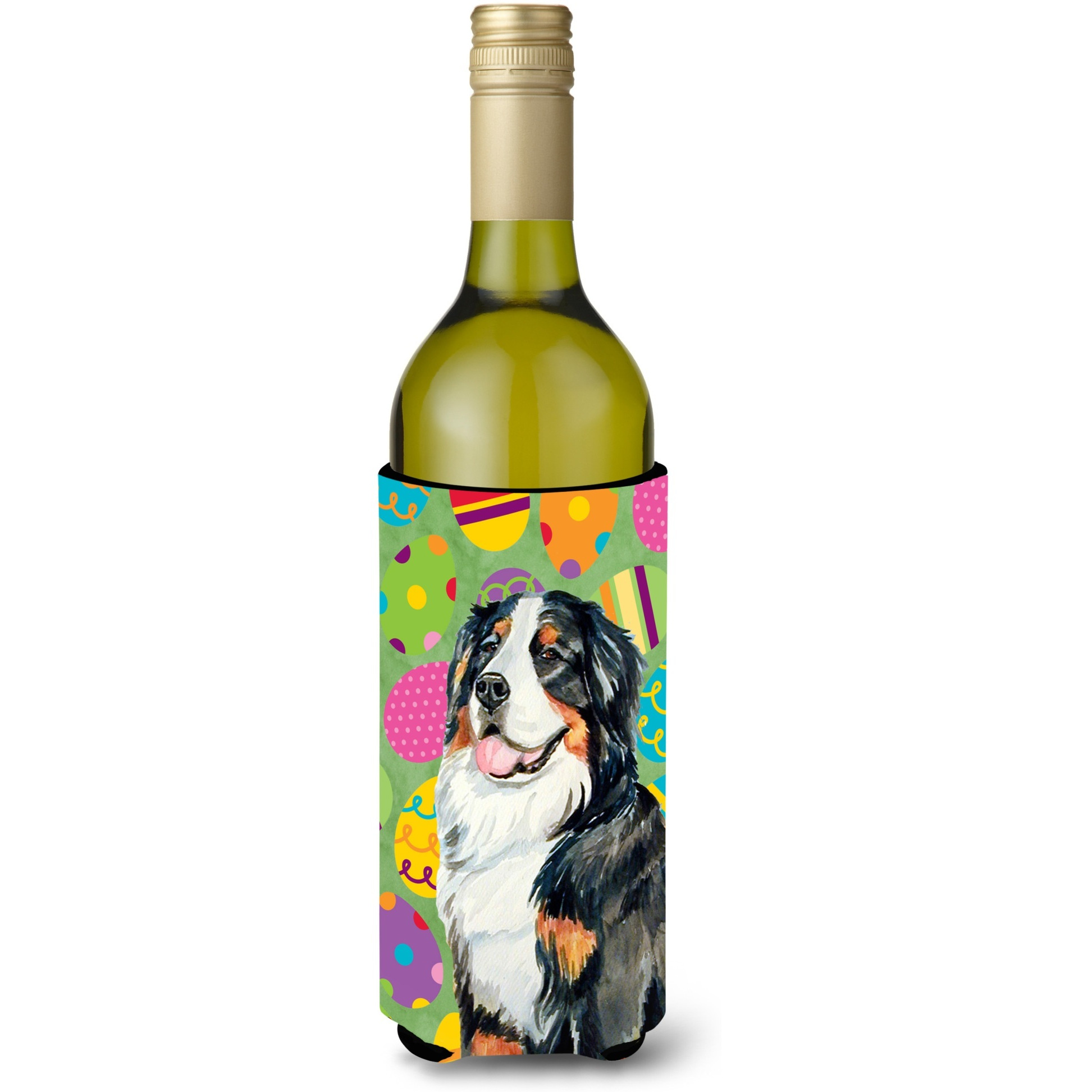Bernese Mountain Dog Easter Eggtravaganza Wine Bottle Beverage Insulator Beverage Insulator Hugger