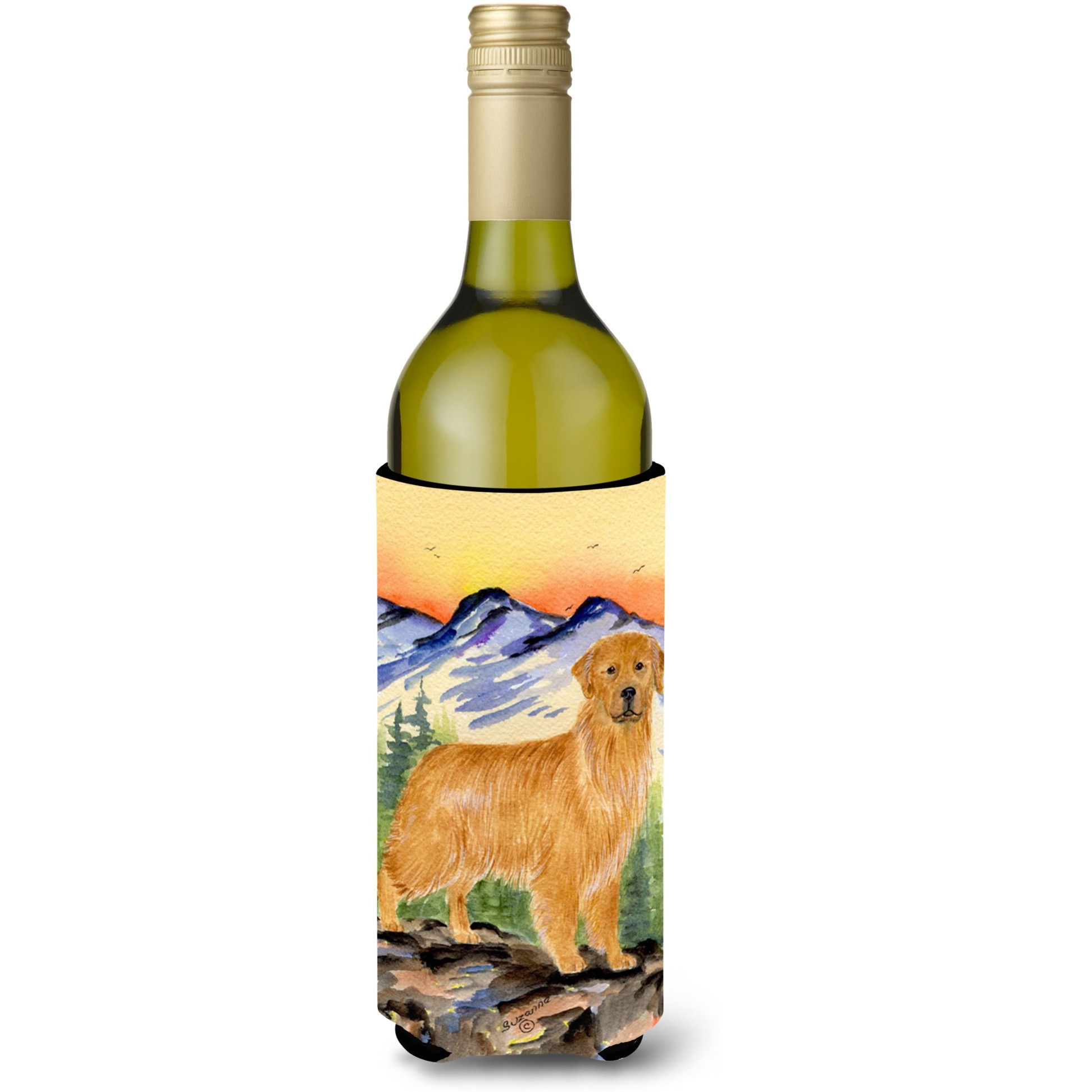 Golden Retriever Wine Bottle Beverage Insulator Beverage Insulator Hugger SS8163LITERK