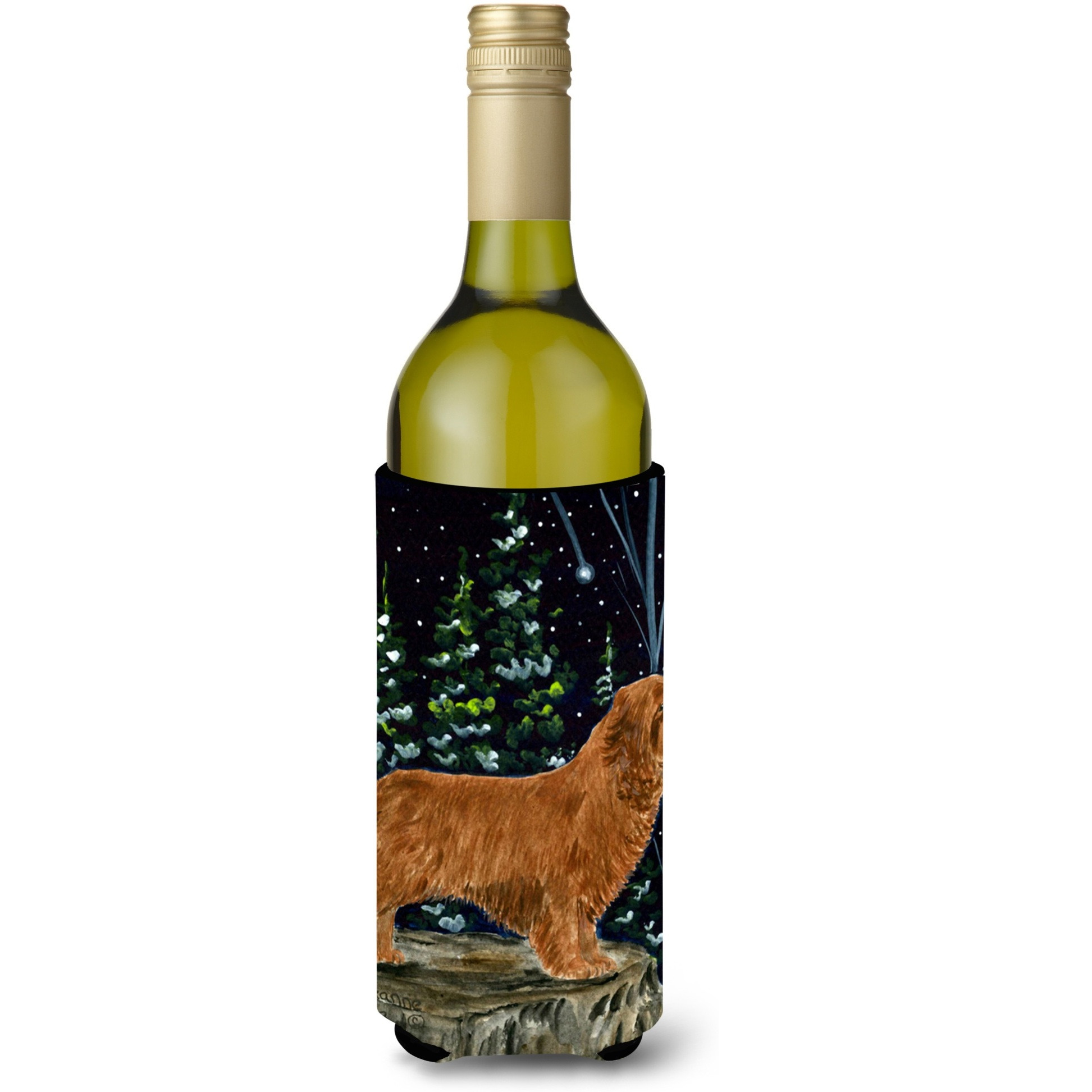 Sussex Spaniel Wine Bottle Beverage Insulator Beverage Insulator Hugger SS8174LITERK