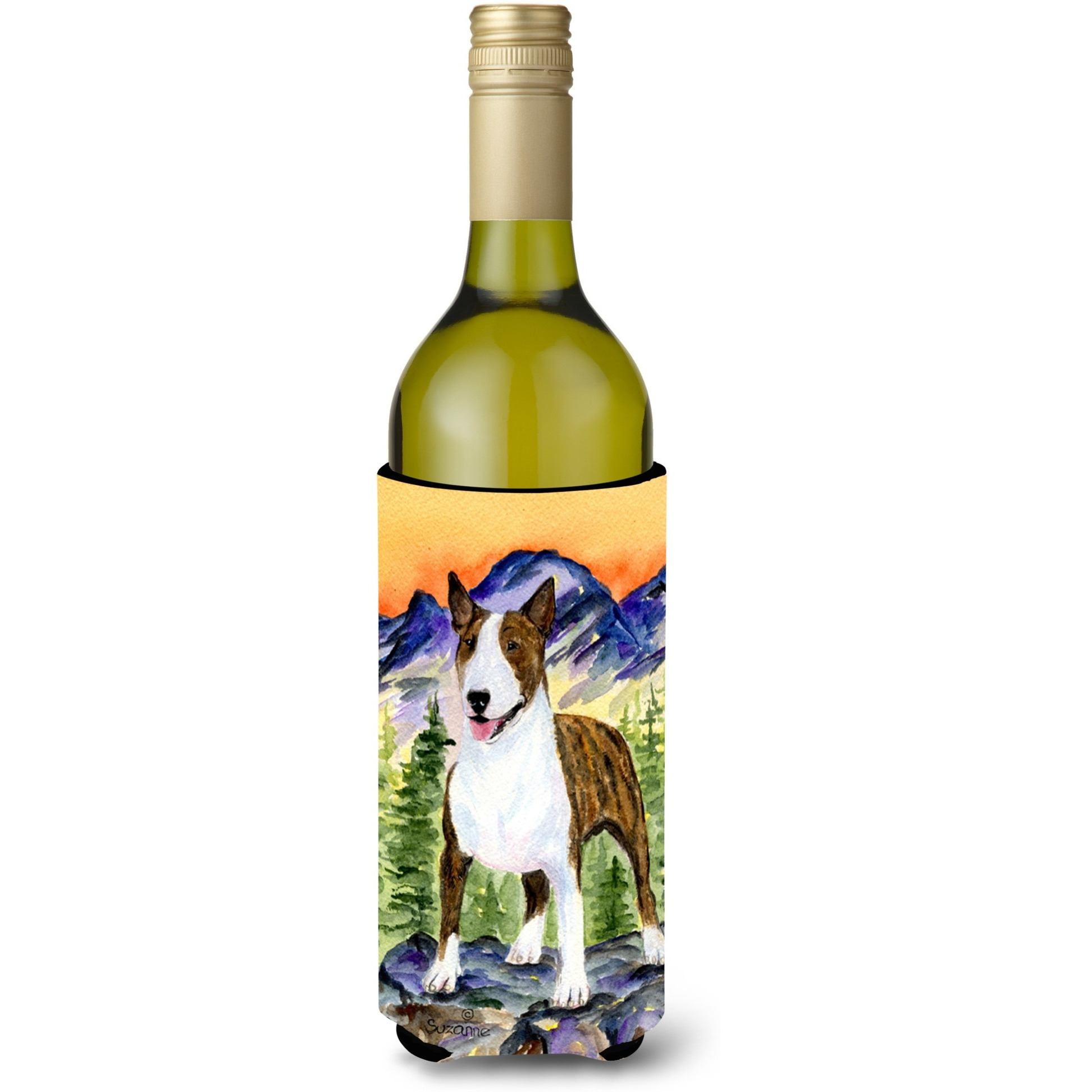 Bull Terrier Wine Bottle Beverage Insulator Beverage Insulator Hugger SS8167LITERK