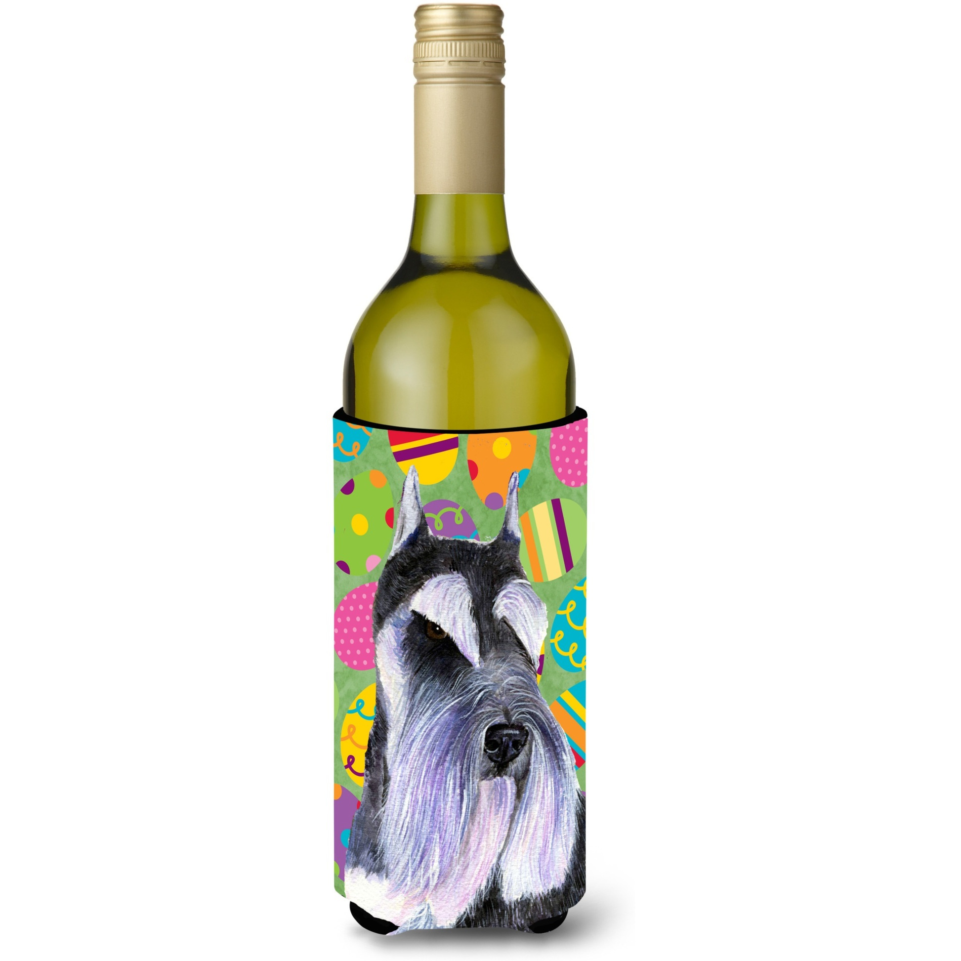 Schnauzer Easter Eggtravaganza Wine Bottle Beverage Insulator Beverage Insulator Hugger SS4822LITERK