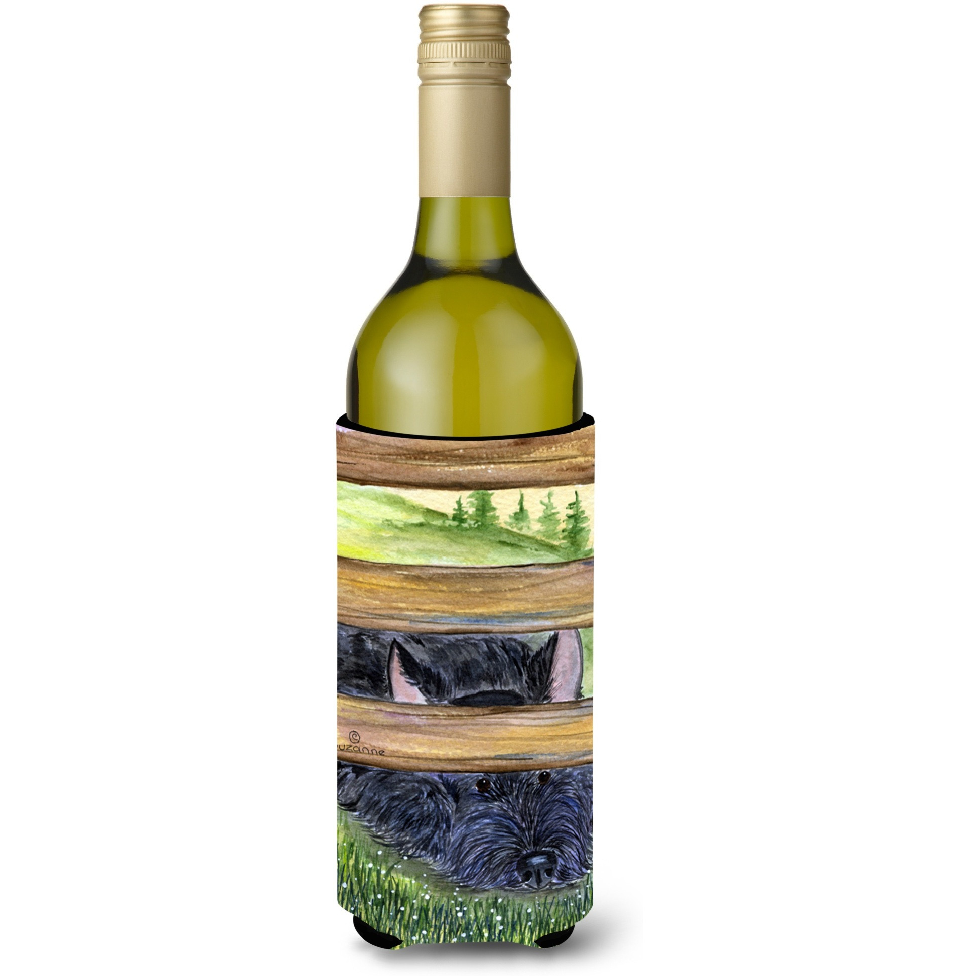 Scottish Terrier Wine Bottle Beverage Insulator Beverage Insulator Hugger SS8193LITERK