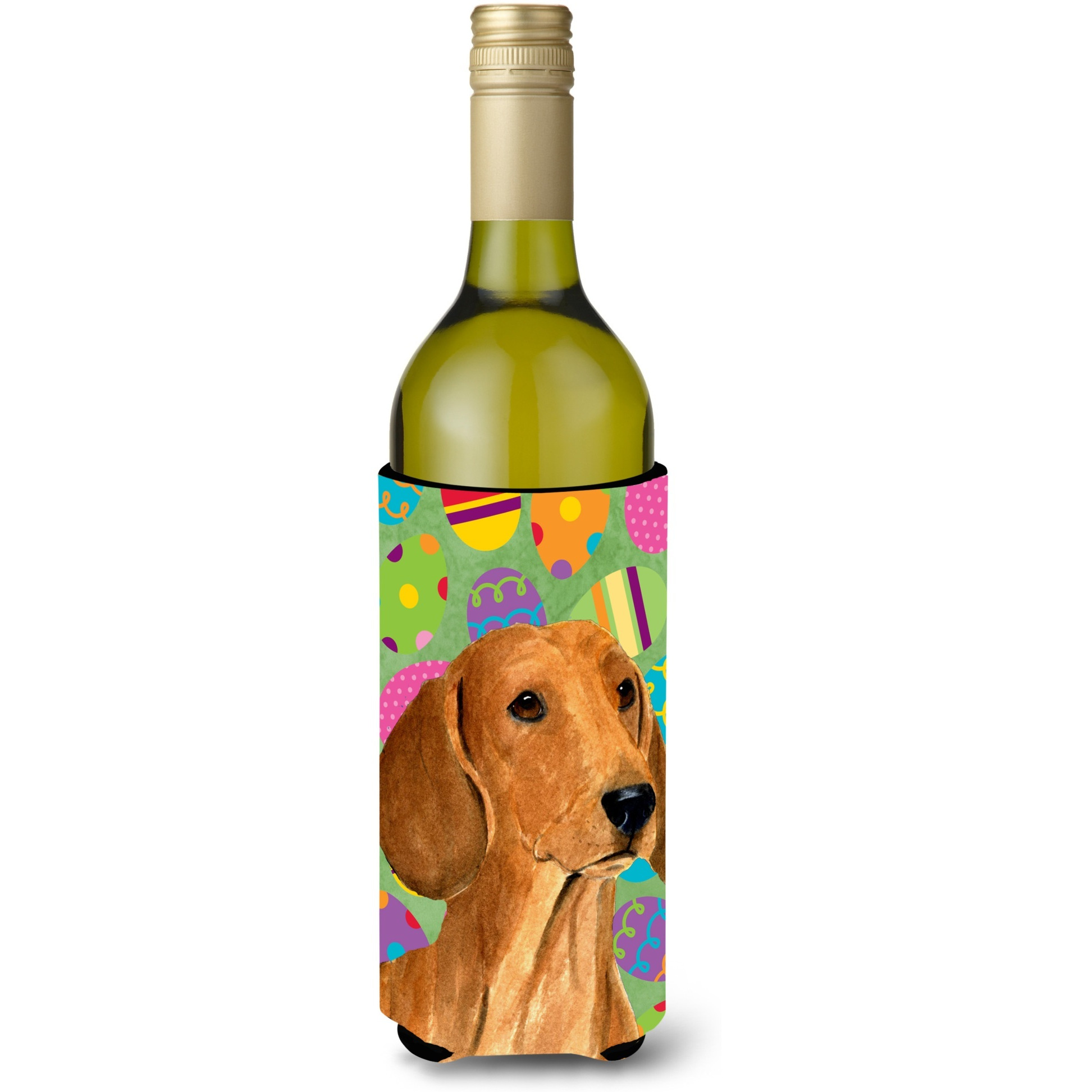 Dachshund Easter Eggtravaganza Wine Bottle Beverage Insulator Beverage Insulator Hugger SS4832LITERK