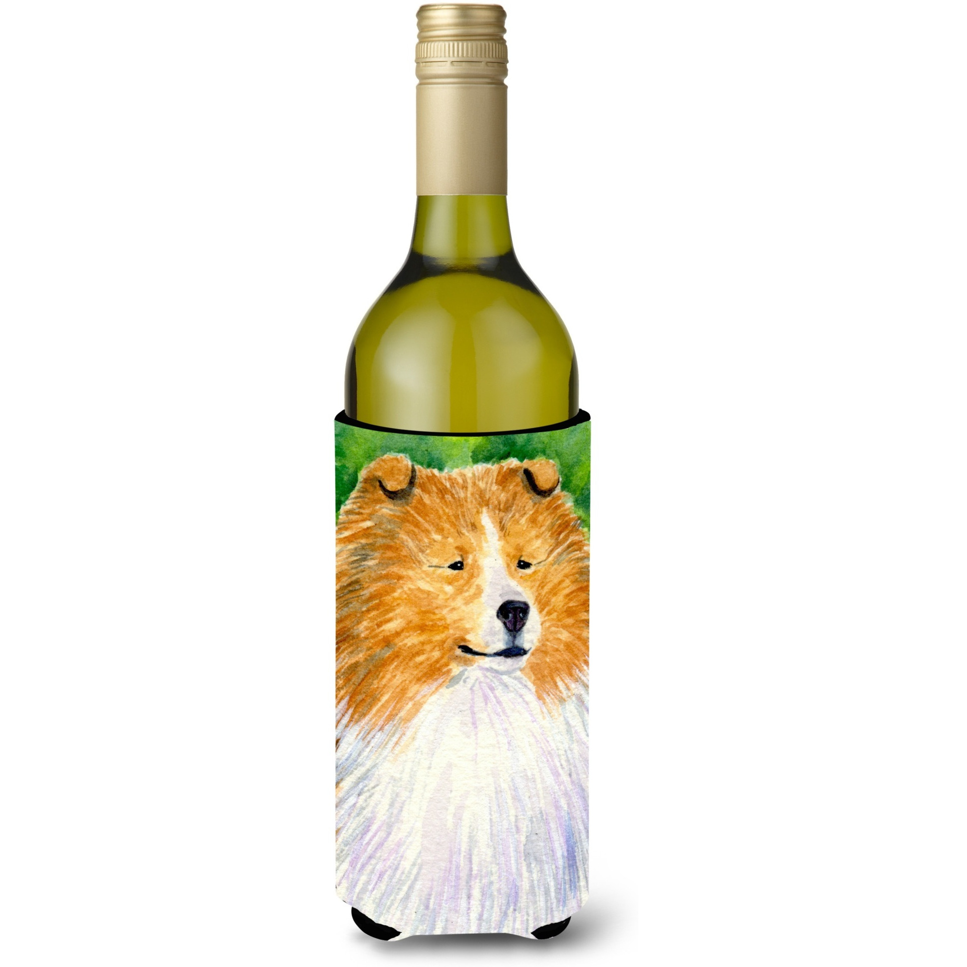 Sheltie Wine Bottle Beverage Insulator Beverage Insulator Hugger