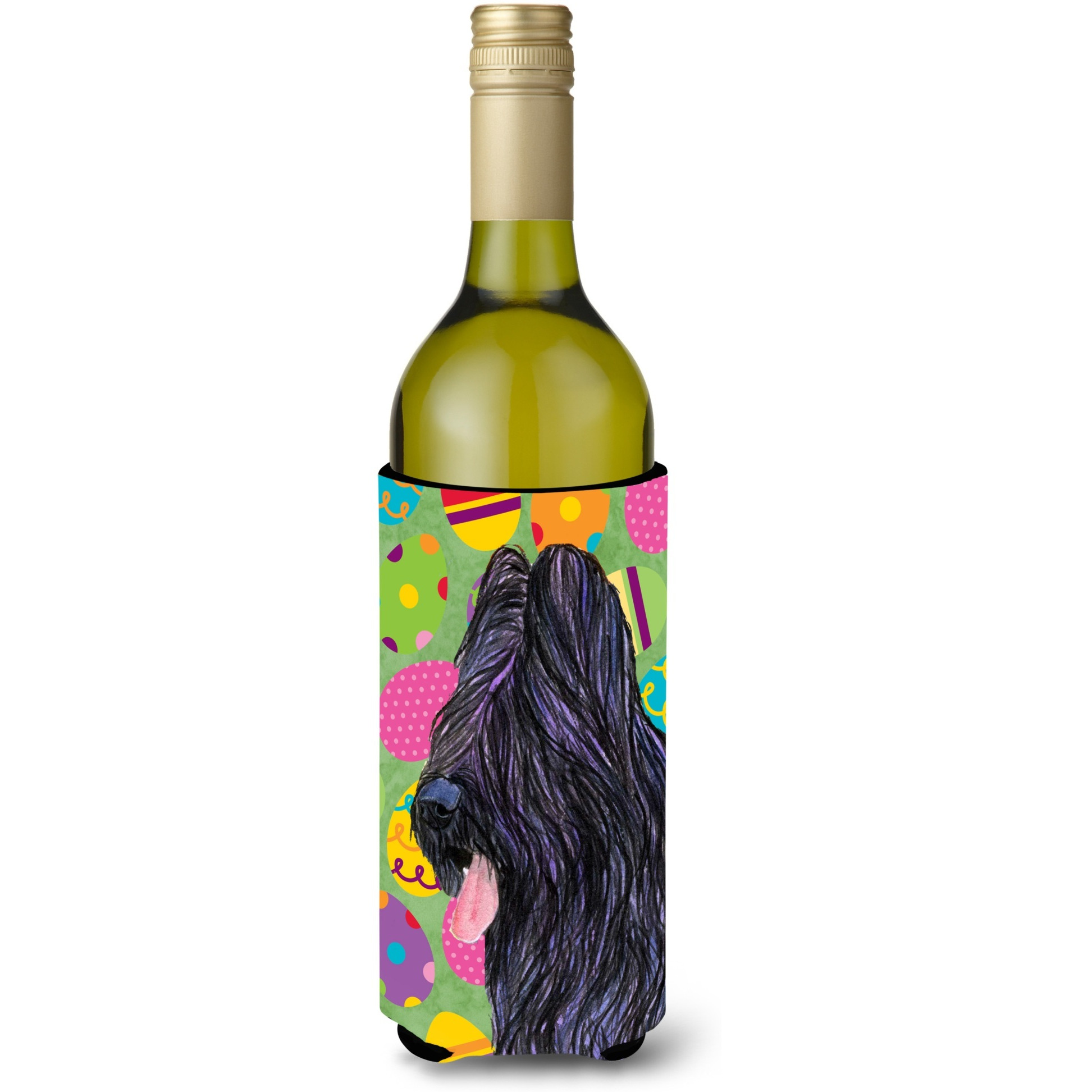 Briard Easter Eggtravaganza Wine Bottle Beverage Insulator Beverage Insulator Hugger