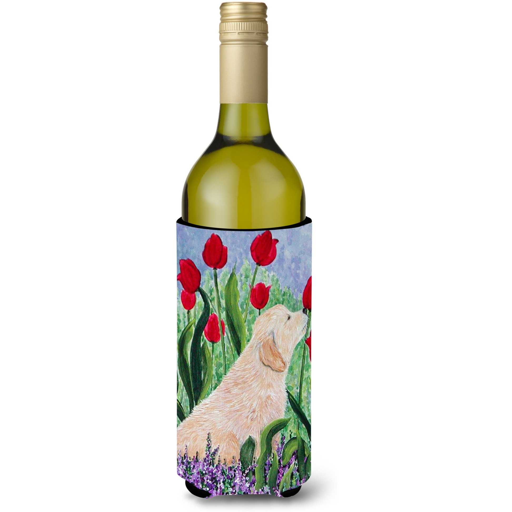 Golden Retriever Wine Bottle Beverage Insulator Beverage Insulator Hugger SS8610LITERK