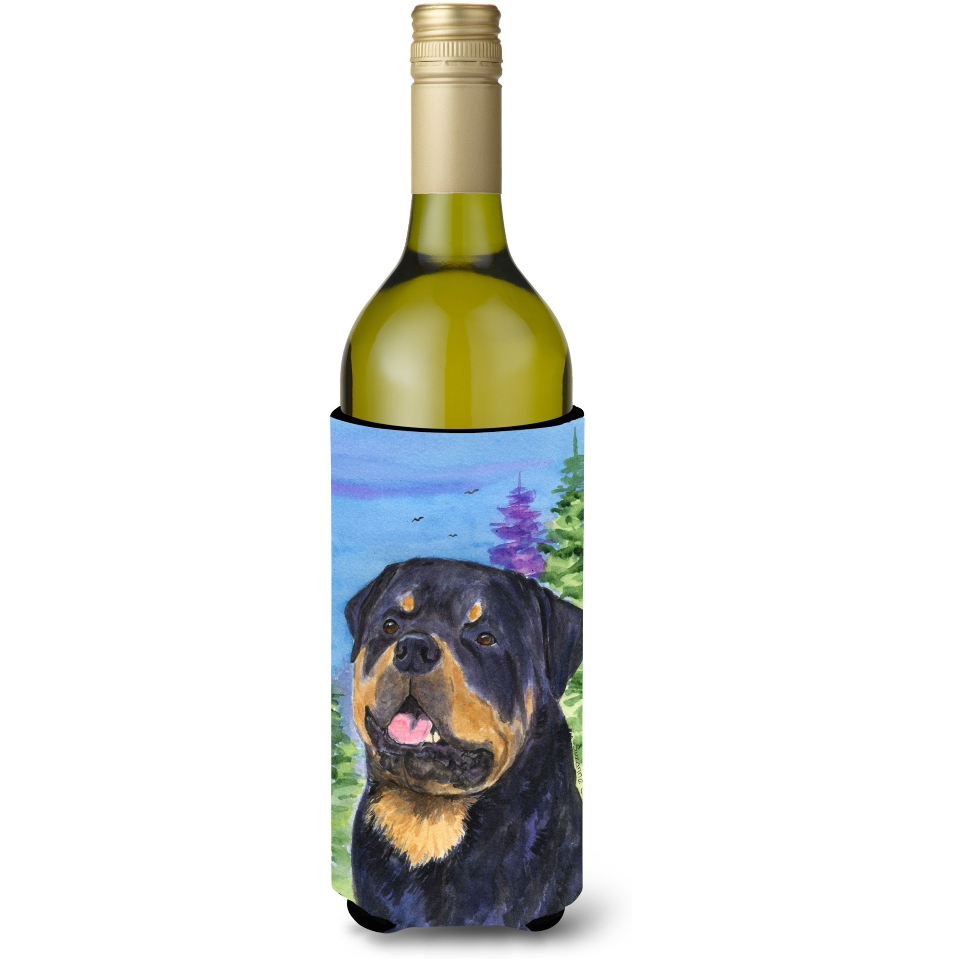 Rottweiler Wine Bottle Beverage Insulator Beverage Insulator Hugger SS1026LITERK