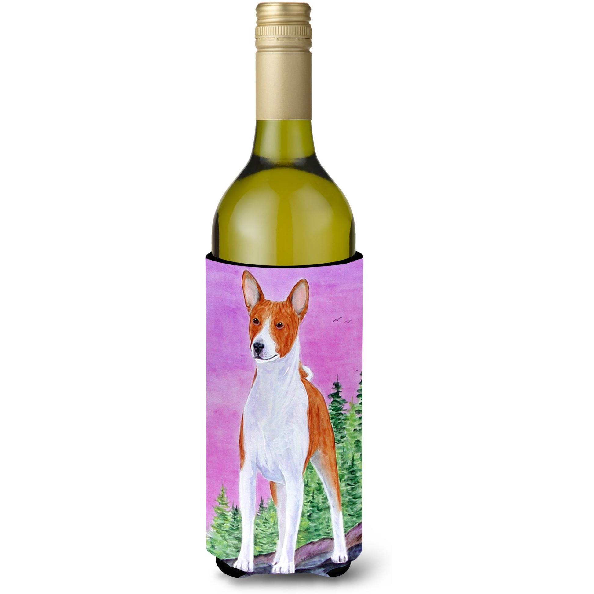 Basenji Wine Bottle Beverage Insulator Beverage Insulator Hugger SS8611LITERK