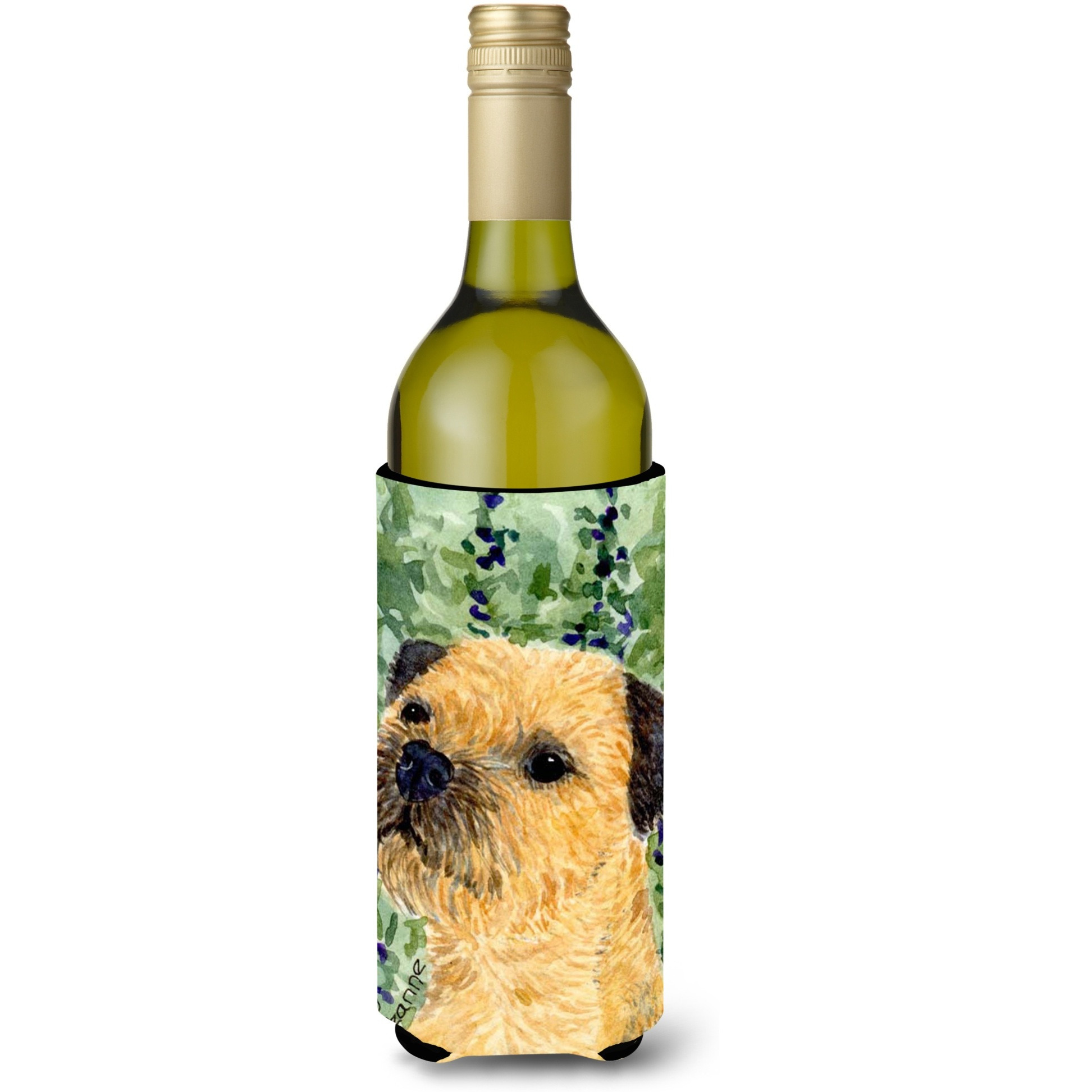 Border Terrier Wine Bottle Beverage Insulator Beverage Insulator Hugger SS8801LITERK