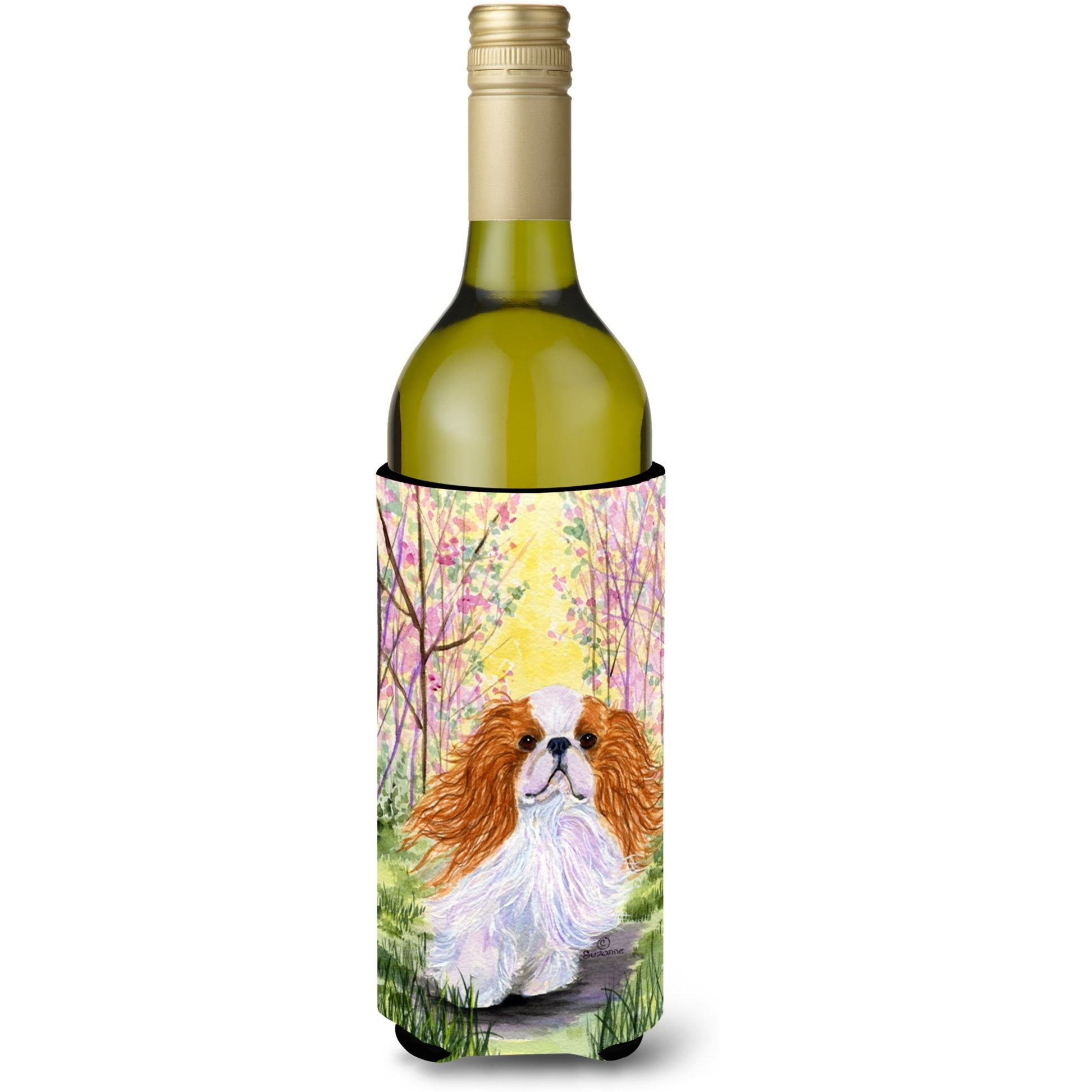 English Toy Spaniel Wine Bottle Beverage Insulator Beverage Insulator Hugger SS8613LITERK