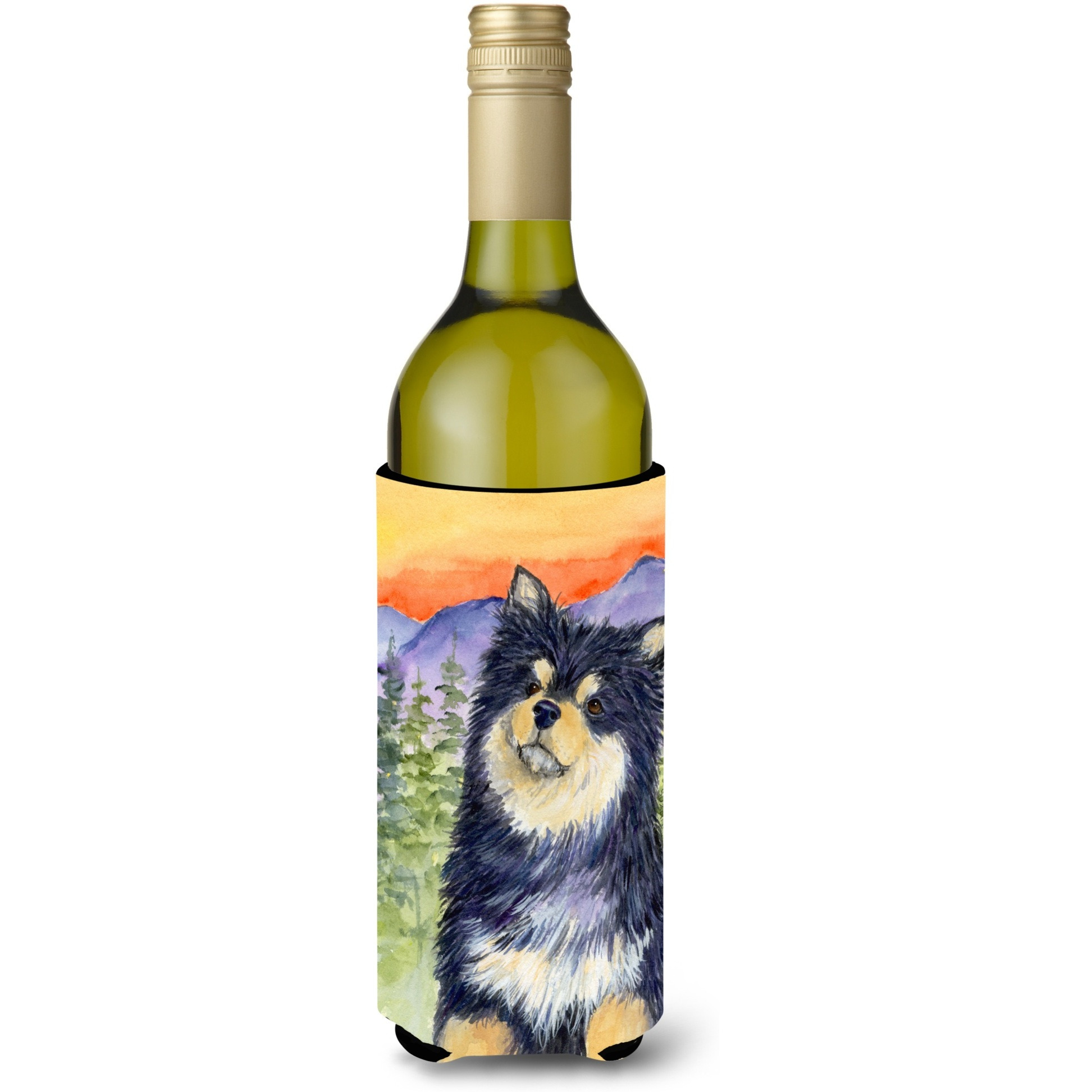 Finnish Lapphund Wine Bottle Beverage Insulator Beverage Insulator Hugger SS1057LITERK