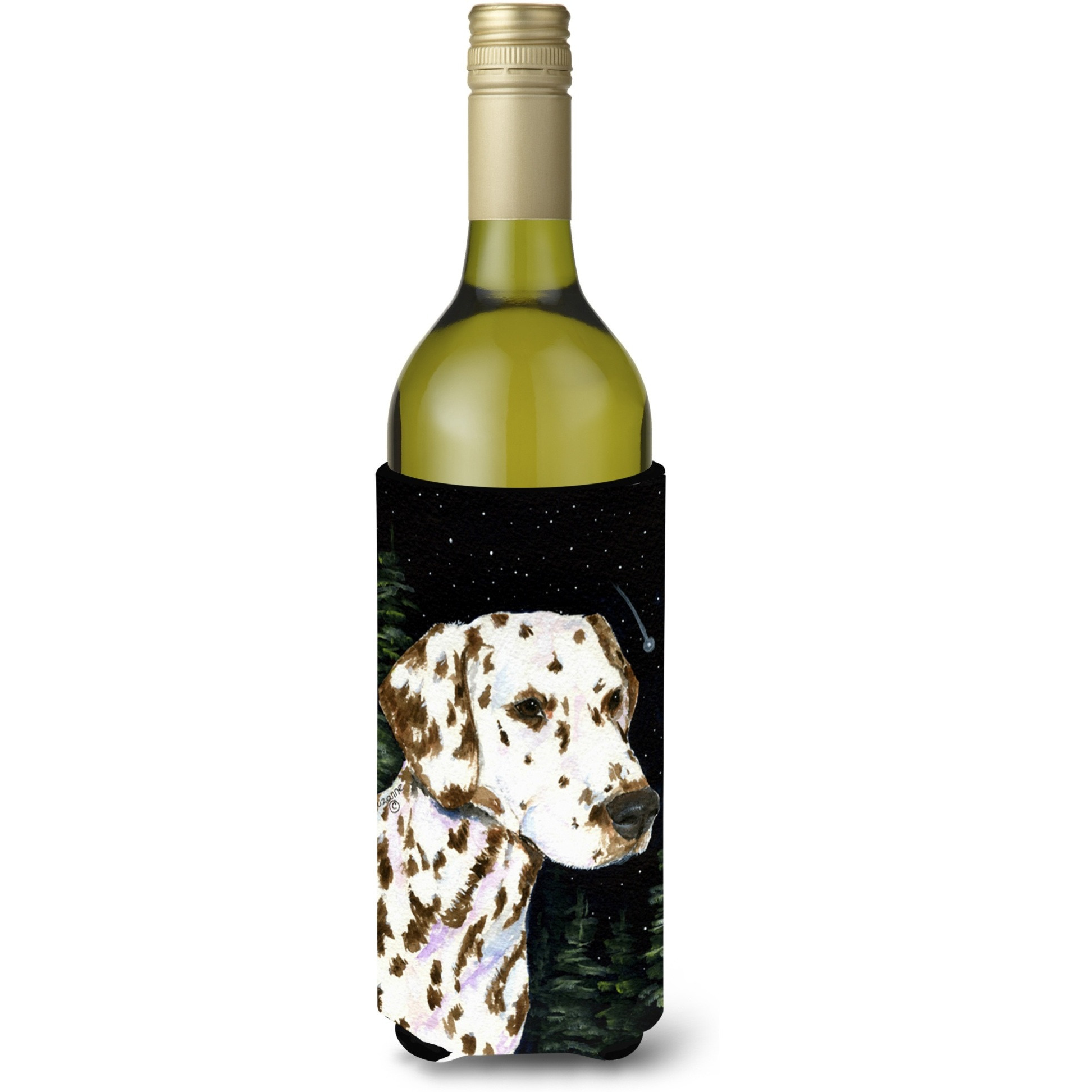 Starry Night Dalmatian Wine Bottle Beverage Insulator Beverage Insulator Hugger SS8518LITERK
