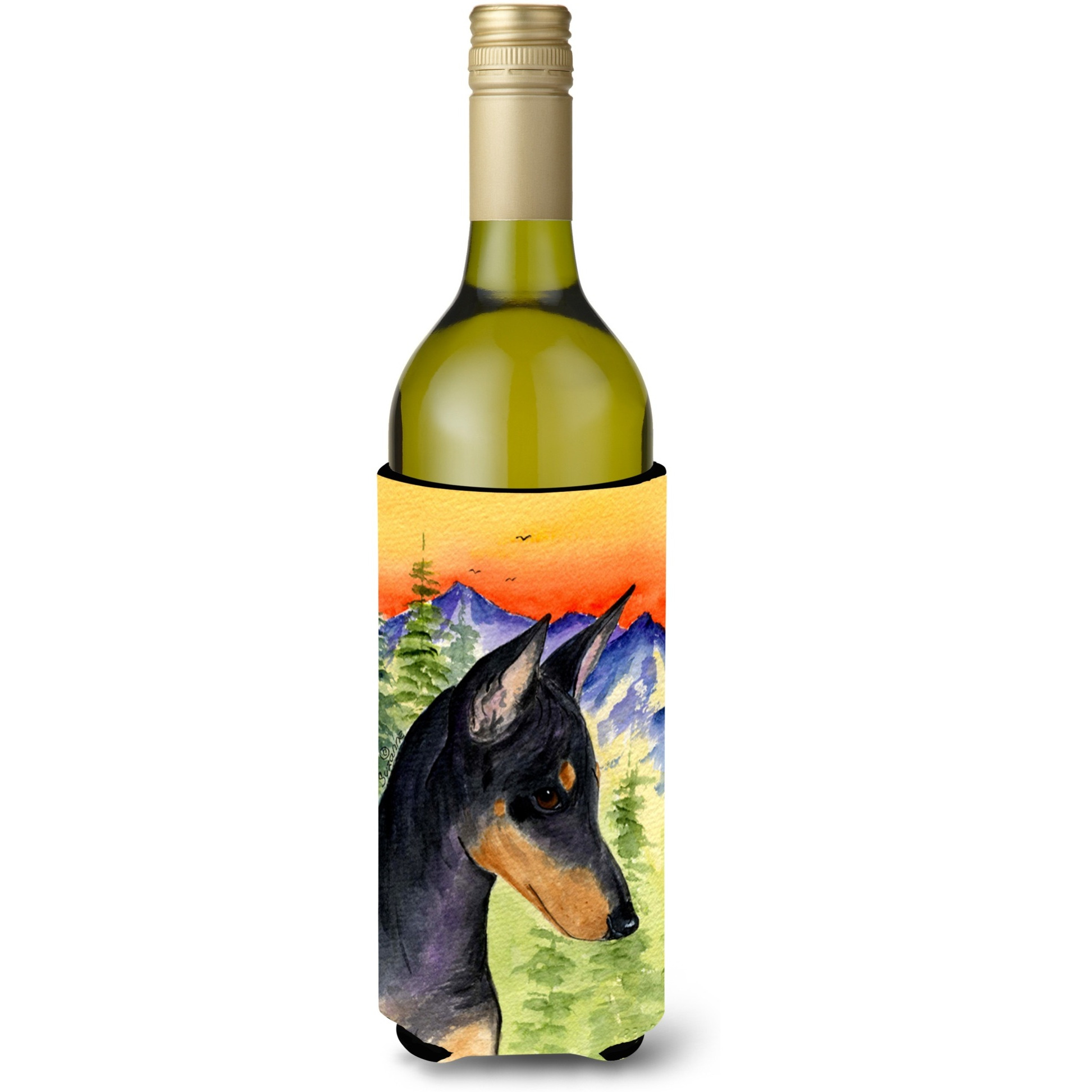 Manchester Terrier Wine Bottle Beverage Insulator Beverage Insulator Hugger