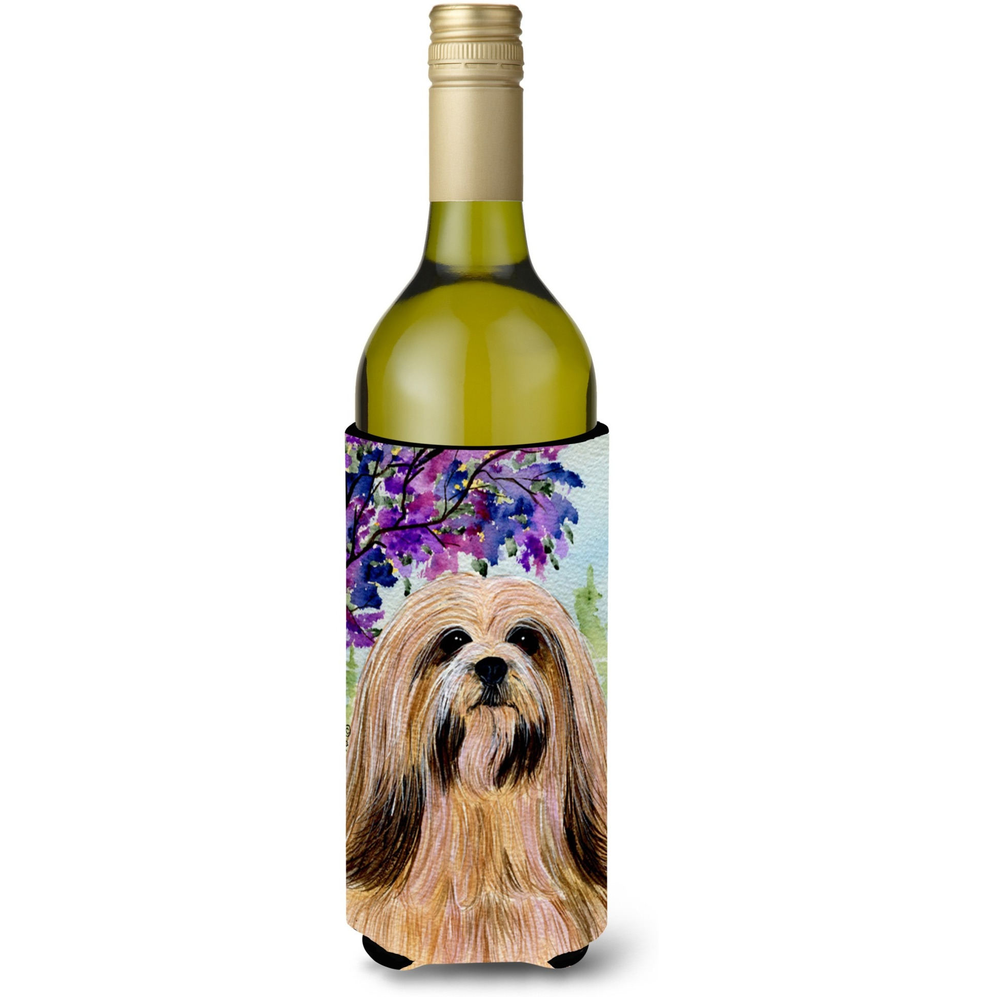 Lhasa Apso Wine Bottle Beverage Insulator Beverage Insulator Hugger SS8436LITERK
