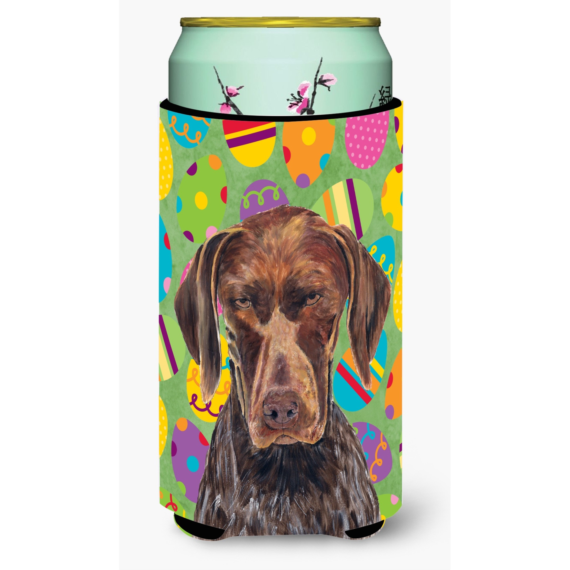 German Shorthaired Pointer Easter Eggtravaganza  Tall Boy Beverage Insulator Beverage Insulator Hugger