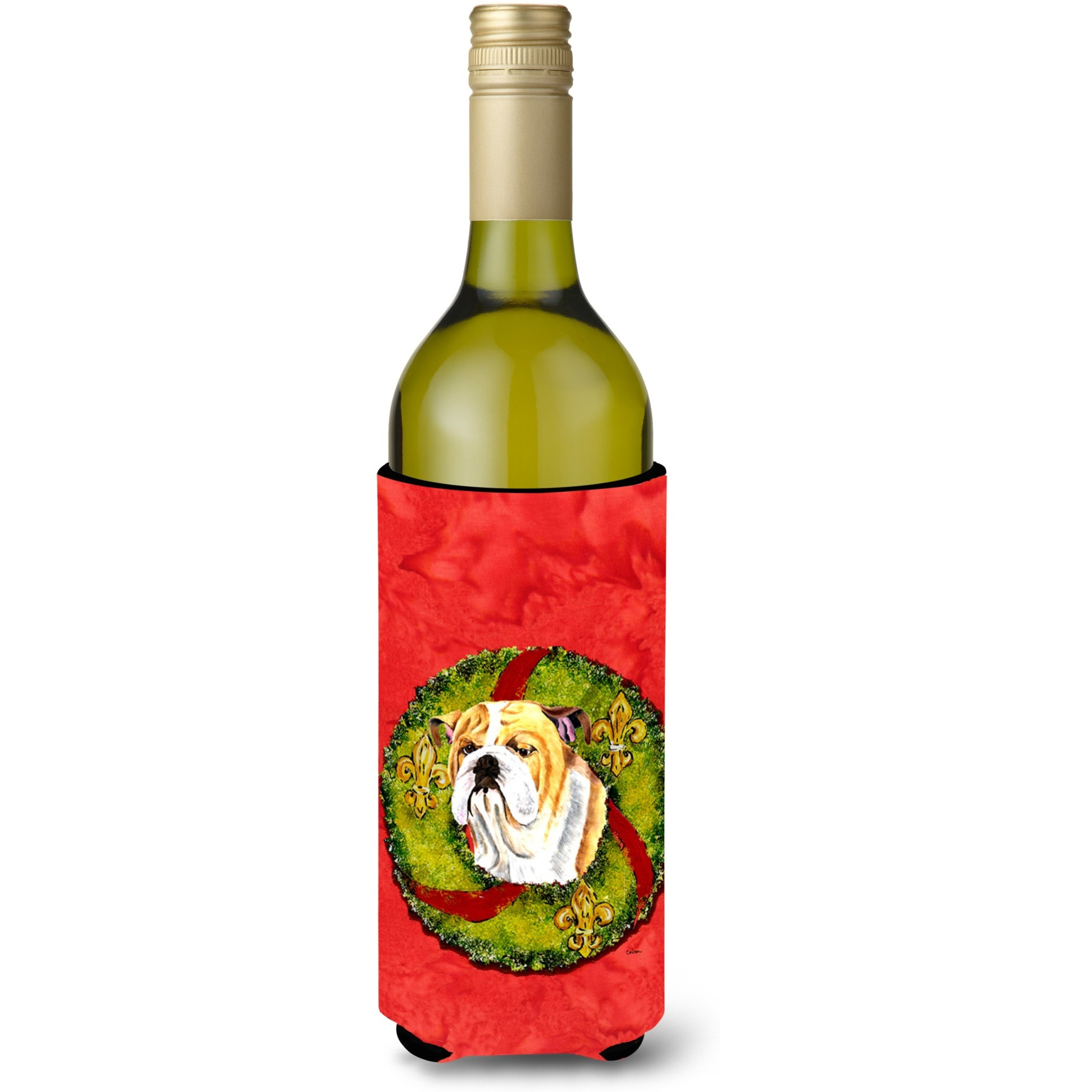 Bulldog English Wine Bottle Beverage Insulator Beverage Insulator Hugger SC9098LITERK