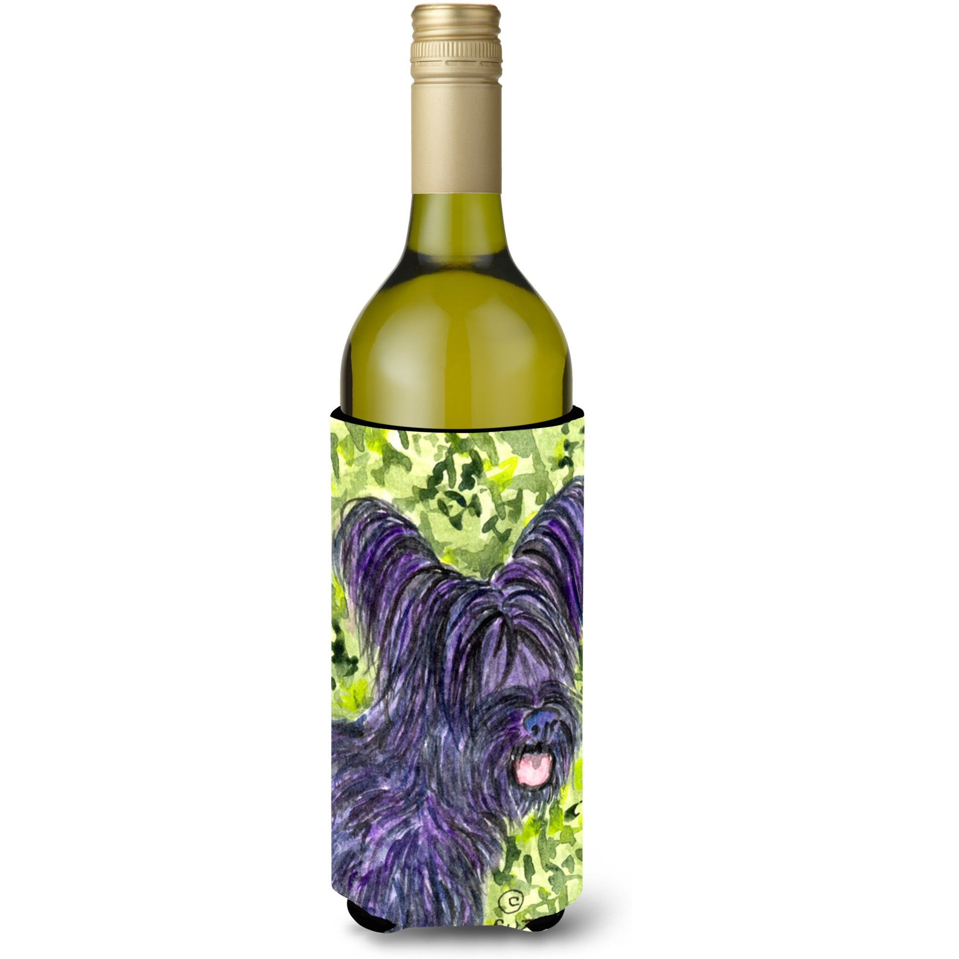 Skye Terrier Wine Bottle Beverage Insulator Beverage Insulator Hugger SS8718LITERK