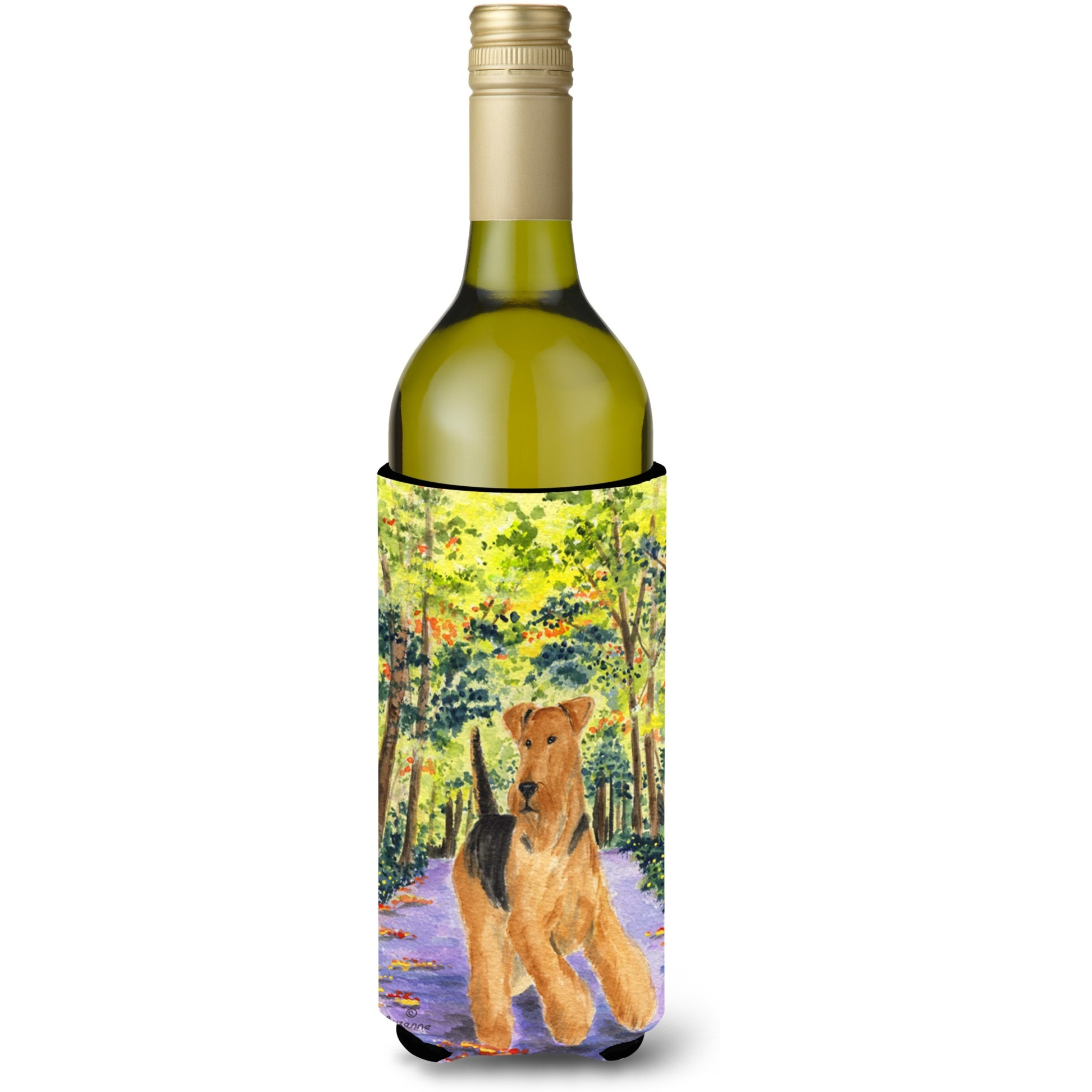 Airedale Wine Bottle Beverage Insulator Beverage Insulator Hugger SS8208LITERK