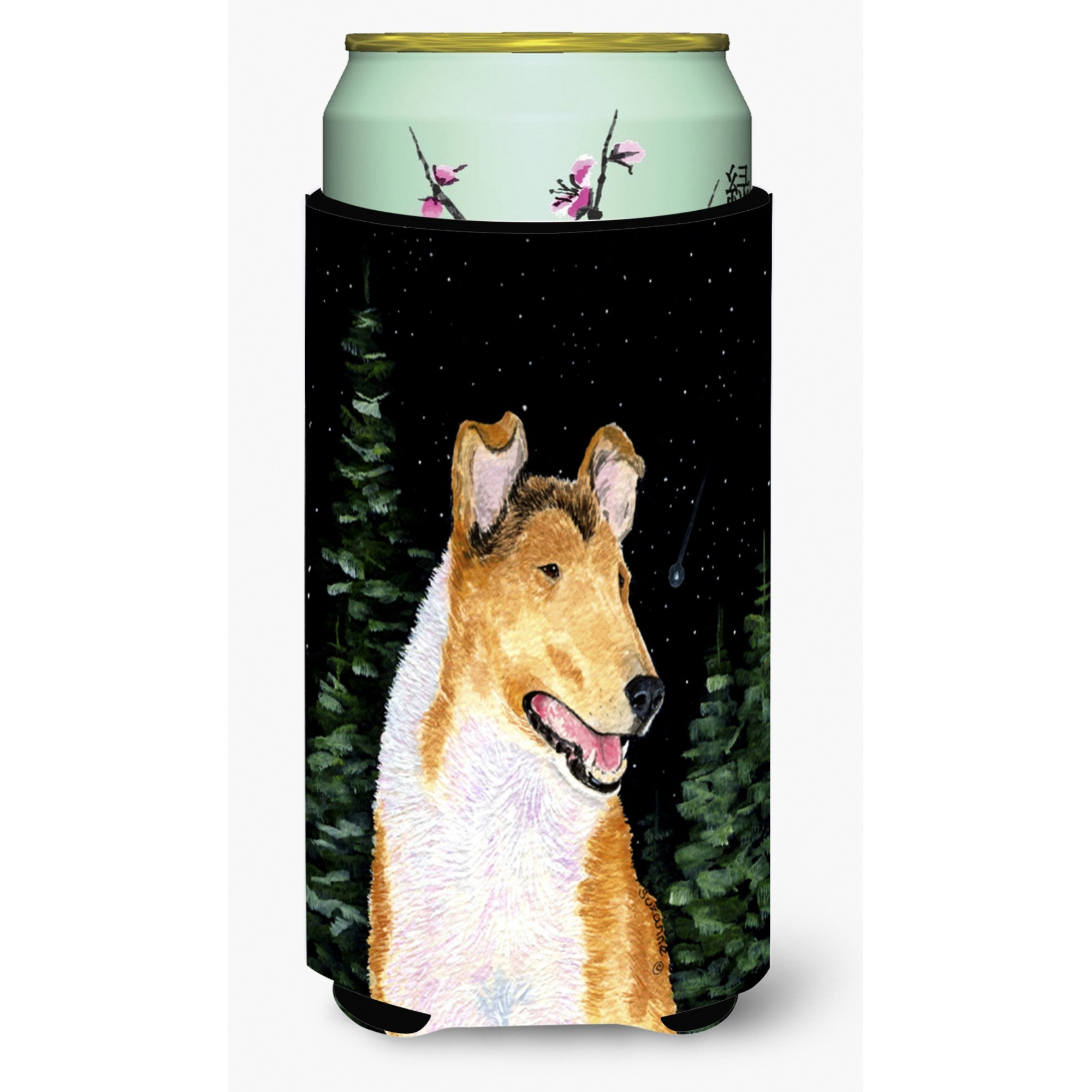 Starry Night Collie Smooth  Tall Boy Beverage Insulator Beverage Insulator Hugger