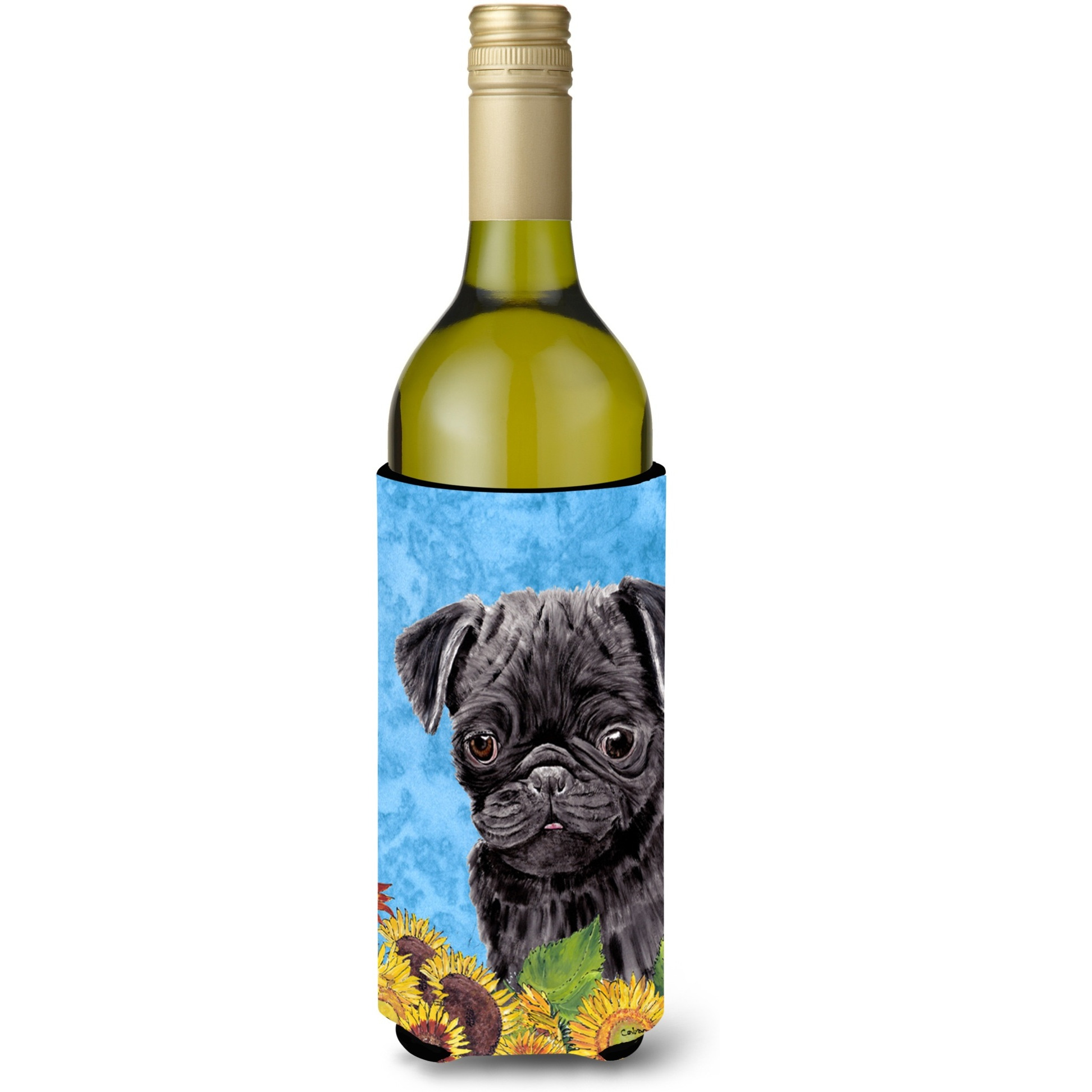 Pug Wine Bottle Beverage Insulator Beverage Insulator Hugger SC9062LITERK