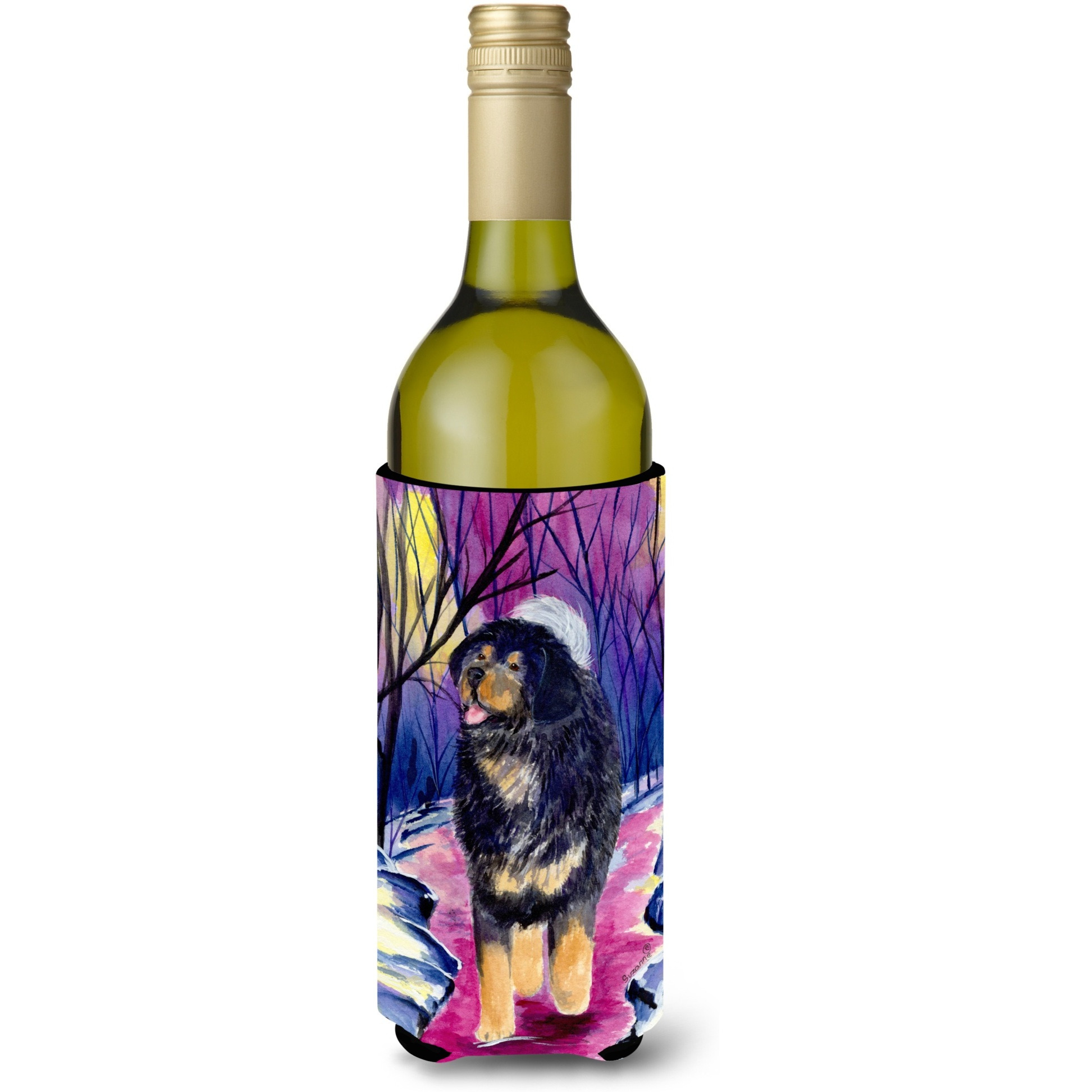 Tibetan Mastiff Wine Bottle Beverage Insulator Beverage Insulator Hugger