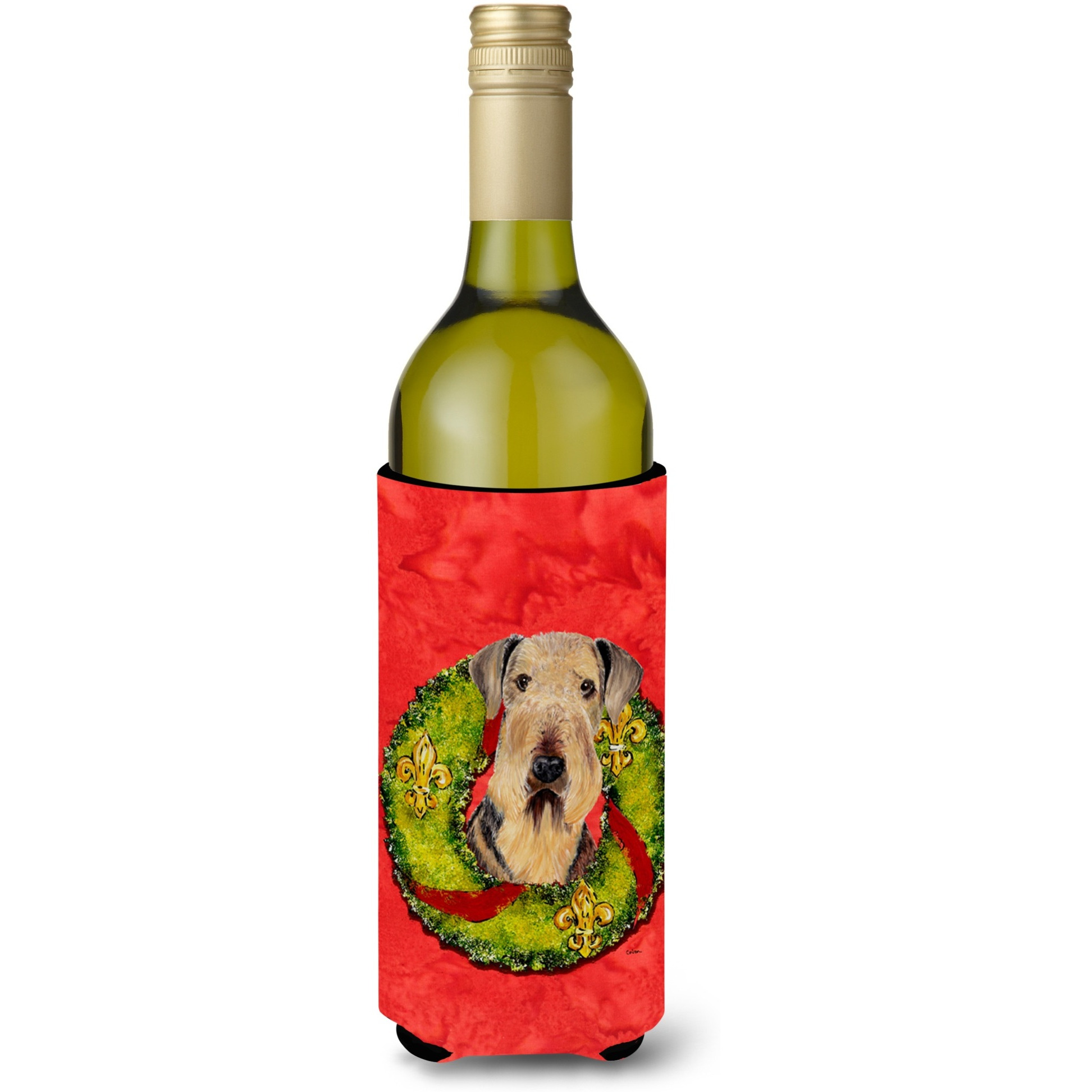 Airedale Wine Bottle Beverage Insulator Beverage Insulator Hugger SC9103LITERK