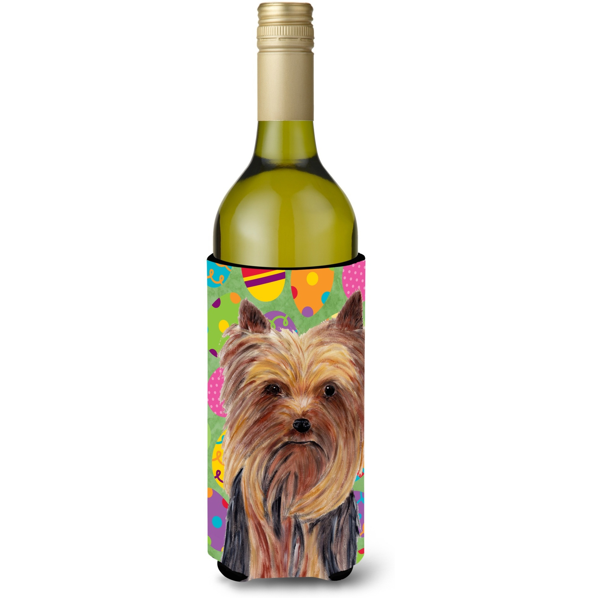 Yorkie Easter Eggtravaganza Wine Bottle Beverage Insulator Beverage Insulator Hugger