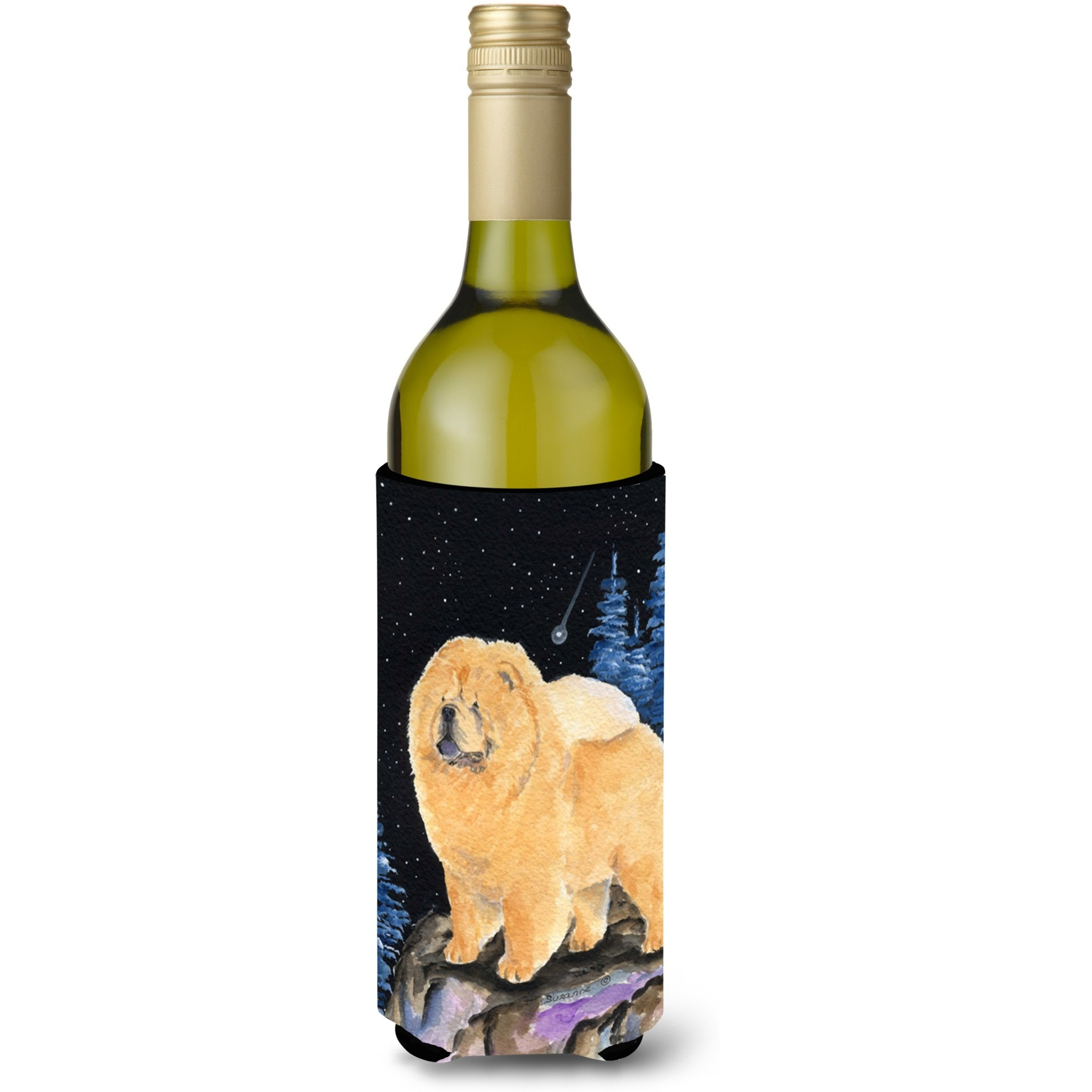 Starry Night Chow Chow Wine Bottle Beverage Insulator Beverage Insulator Hugger