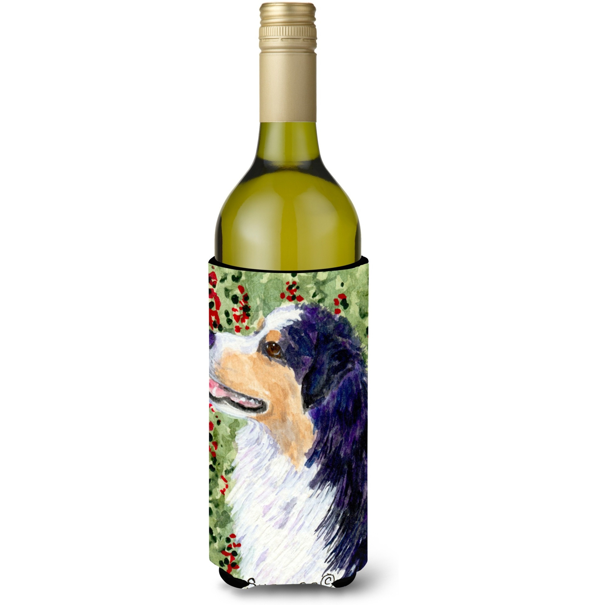 Australian Shepherd Wine Bottle Beverage Insulator Beverage Insulator Hugger SS8845LITERK