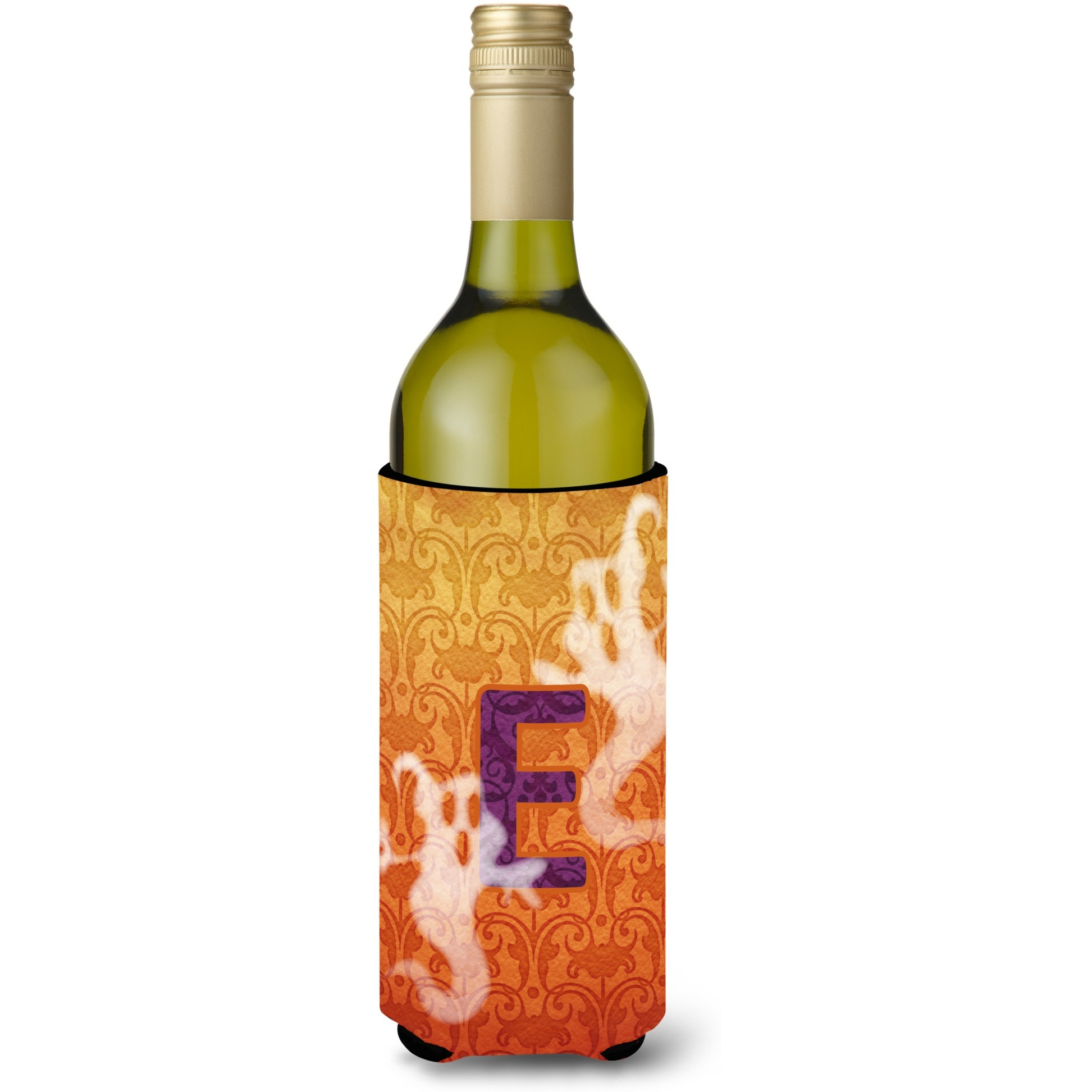 Halloween Ghosts  Initial  Letter E Wine Bottle Beverage Insulator Beverage Insulator Hugger