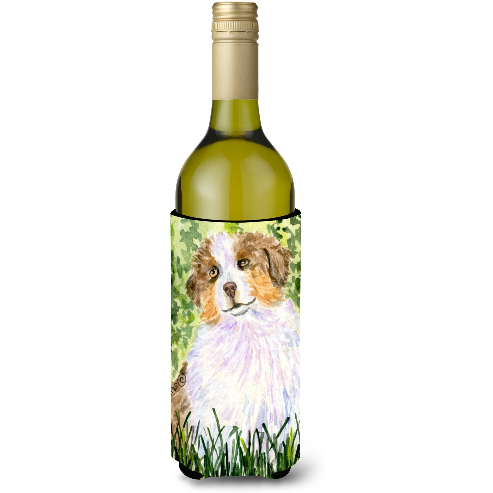 Australian Shepherd Wine Bottle Beverage Insulator Beverage Insulator Hugger SS8844LITERK