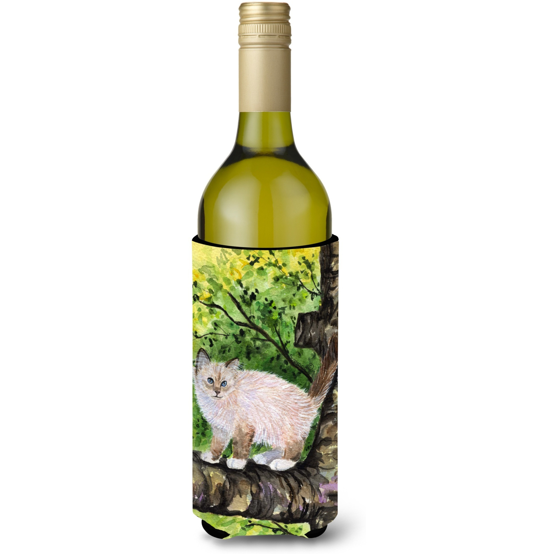 Cat - Birman Wine Bottle Beverage Insulator Beverage Insulator Hugger