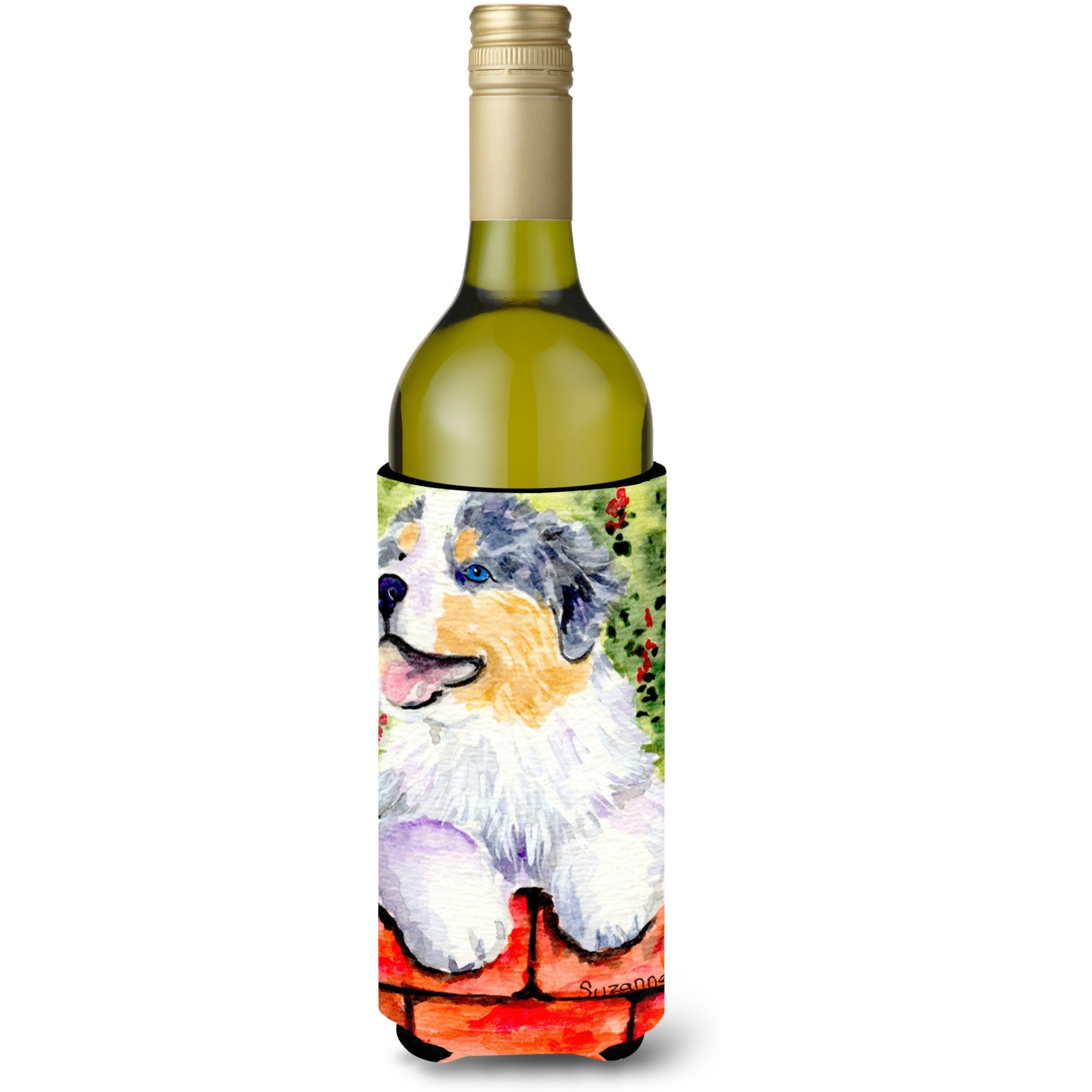 Australian Shepherd Wine Bottle Beverage Insulator Beverage Insulator Hugger SS8849LITERK