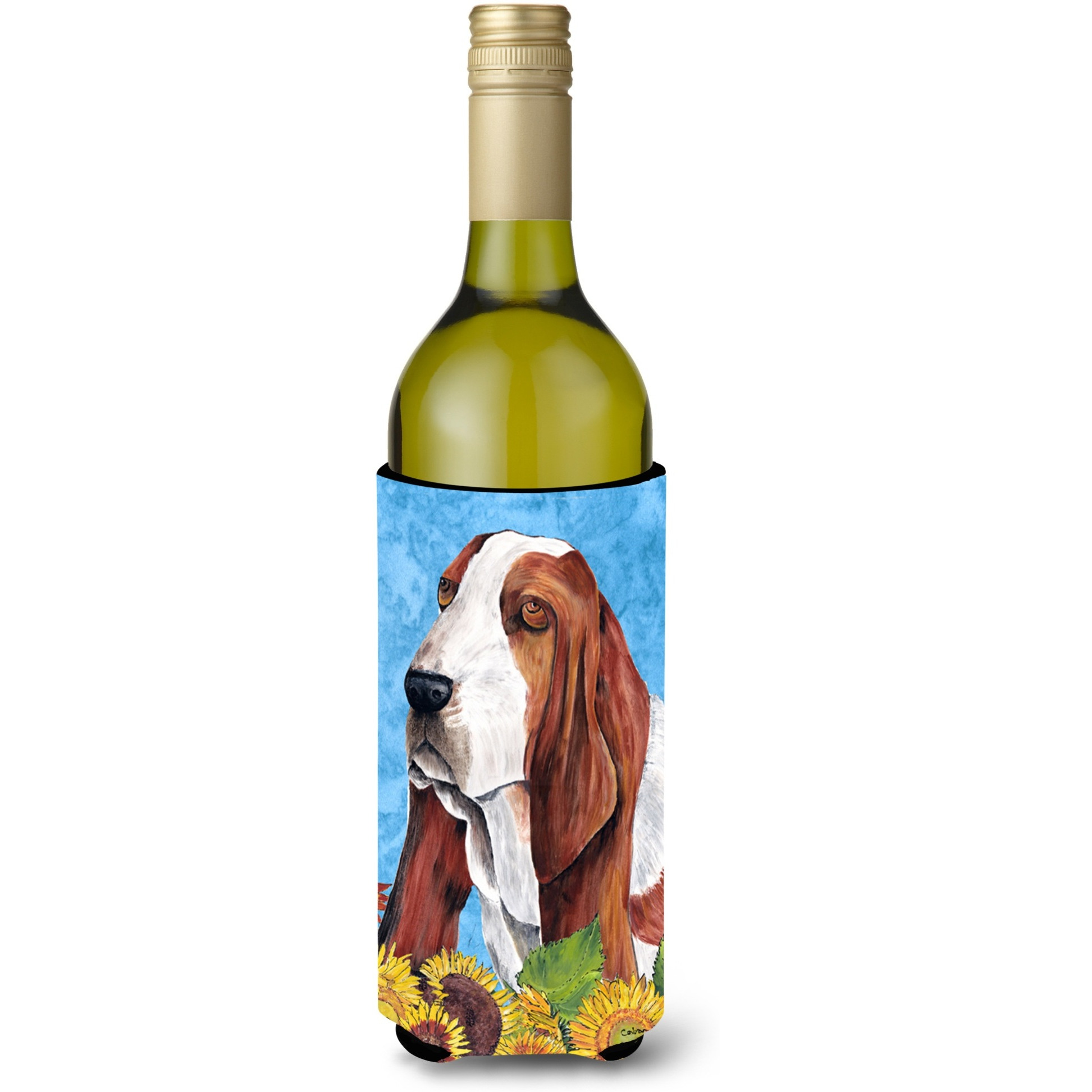 Basset Hound Wine Bottle Beverage Insulator Beverage Insulator Hugger SC9066LITERK