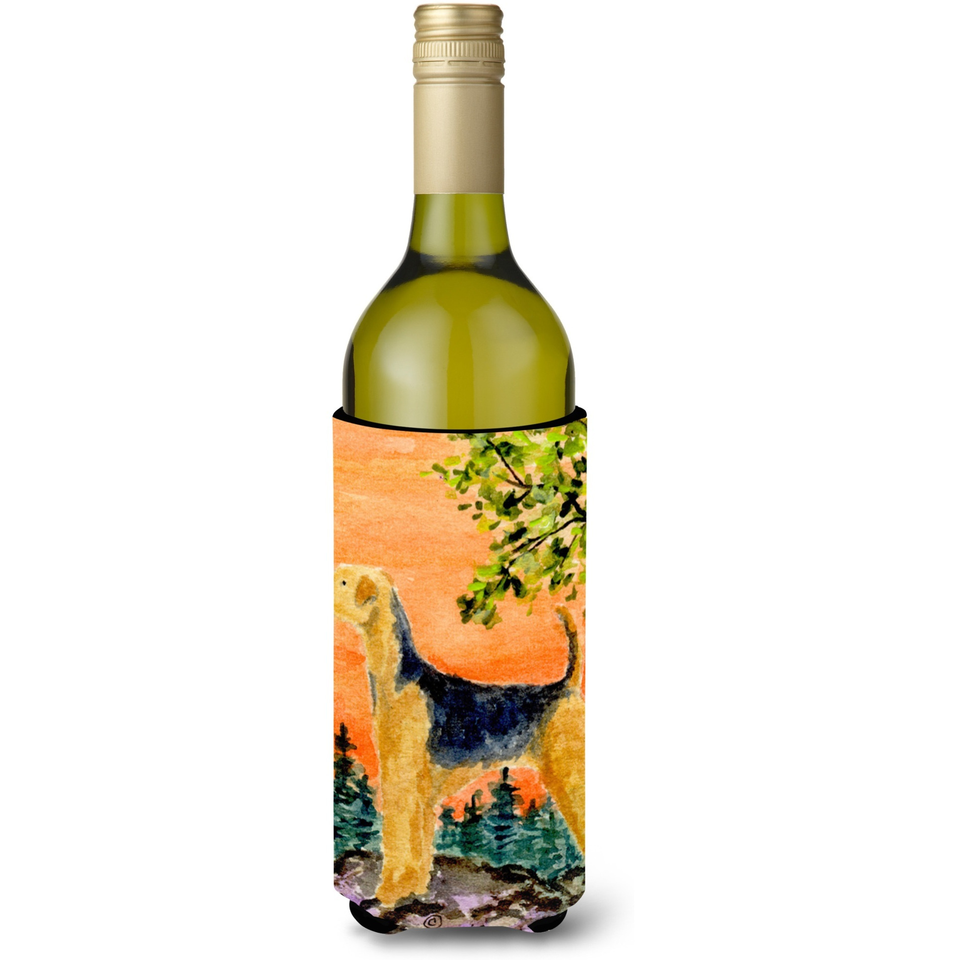 Airedale Wine Bottle Beverage Insulator Beverage Insulator Hugger SS8850LITERK