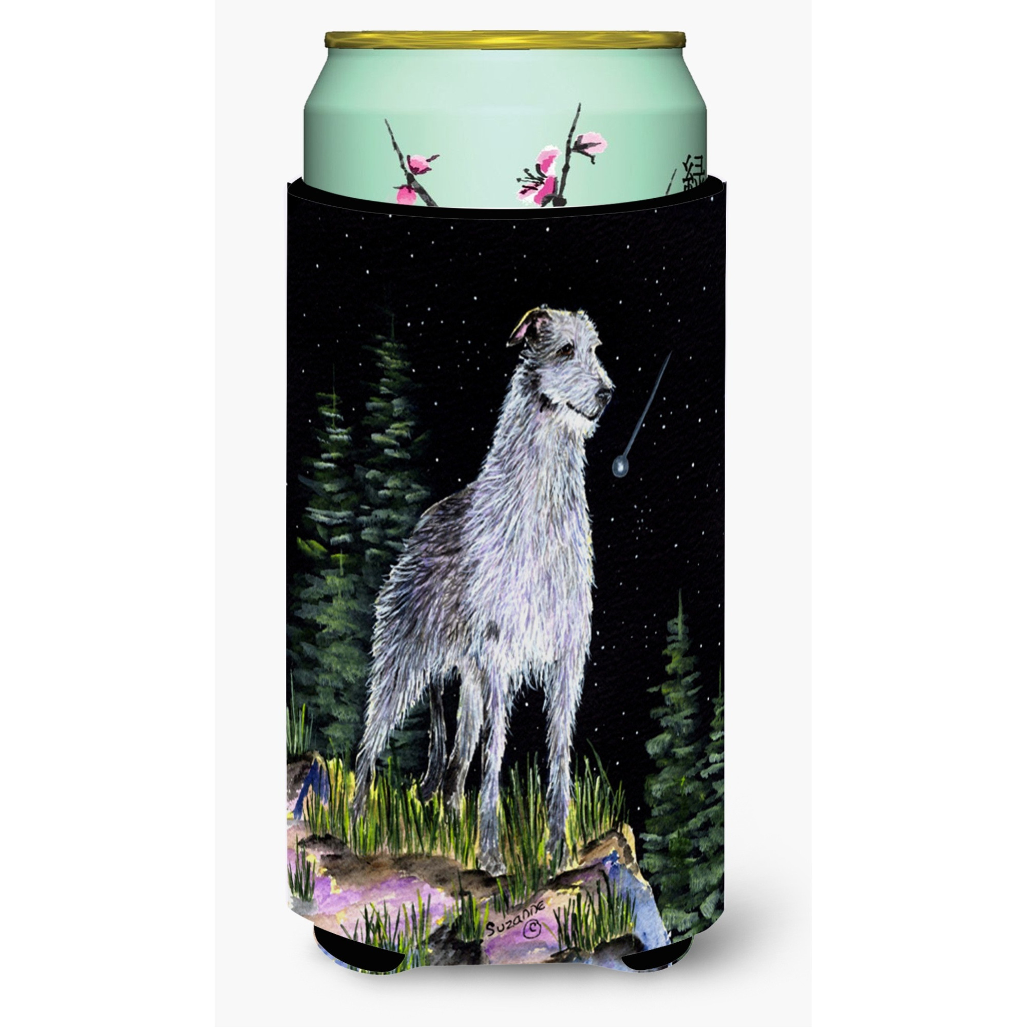 Starry Night Scottish Deerhound  Tall Boy Beverage Insulator Beverage Insulator Hugger