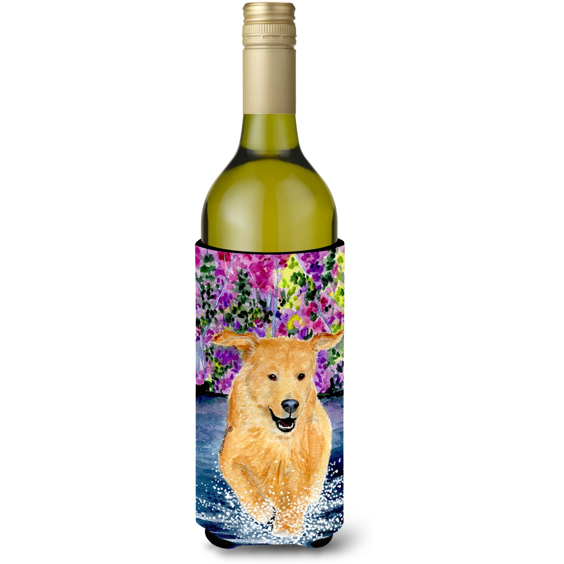 Golden Retriever Wine Bottle Beverage Insulator Beverage Insulator Hugger SS8627LITERK