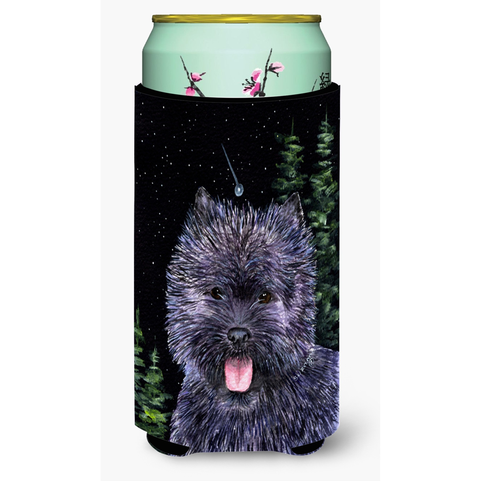 Starry Night Cairn Terrier  Tall Boy Beverage Insulator Beverage Insulator Hugger