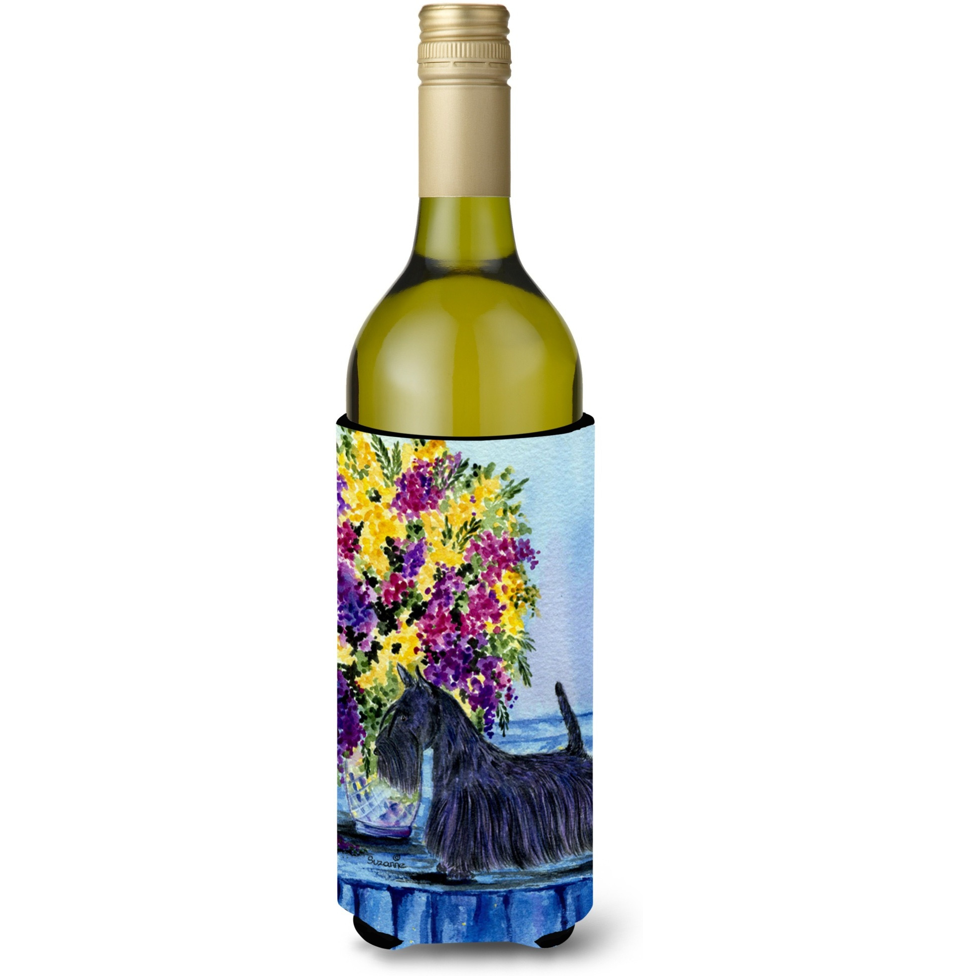 Scottish Terrier Wine Bottle Beverage Insulator Beverage Insulator Hugger SS8309LITERK