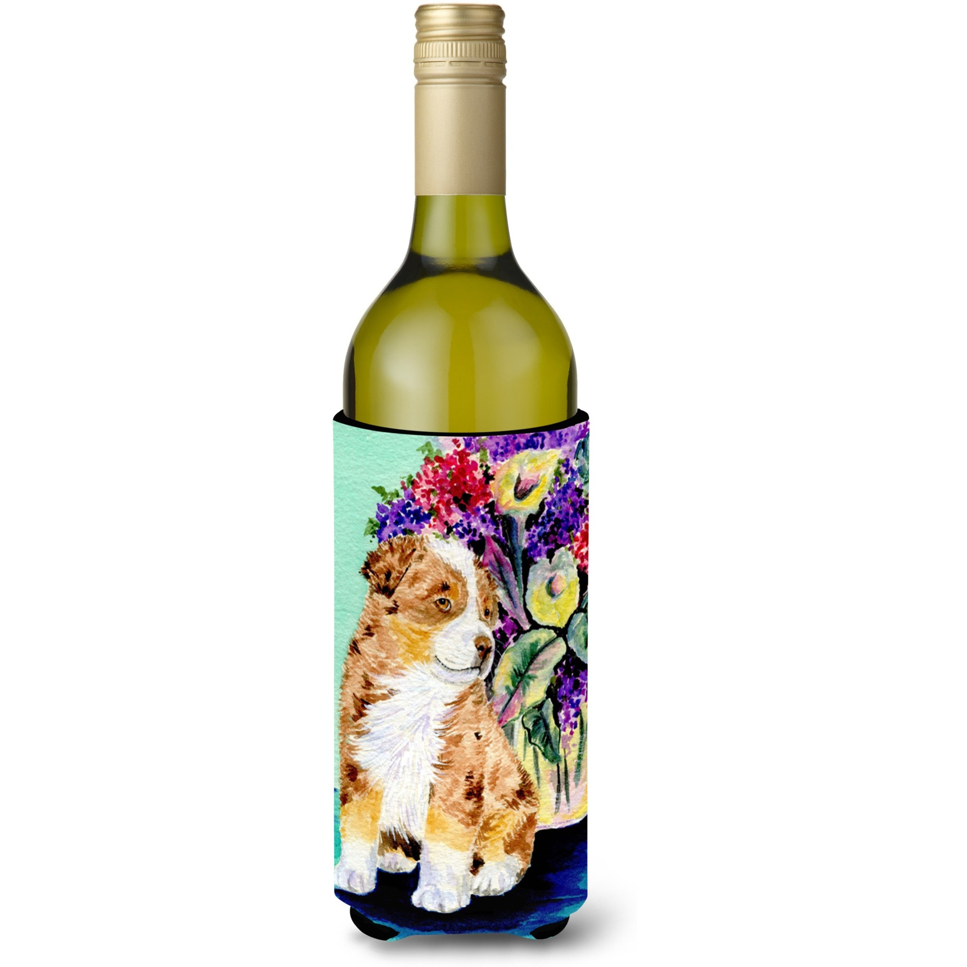 Australian Shepherd Wine Bottle Beverage Insulator Beverage Insulator Hugger SS8312LITERK