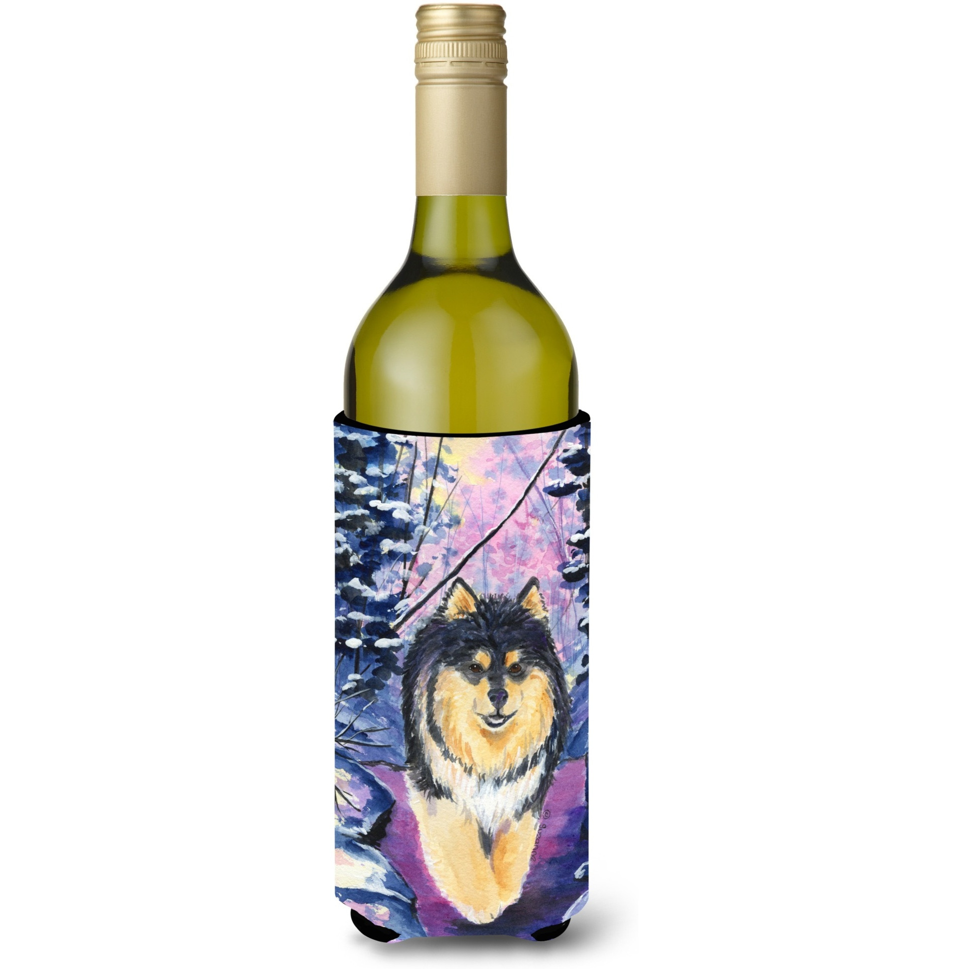 Finnish Lapphund Wine Bottle Beverage Insulator Beverage Insulator Hugger