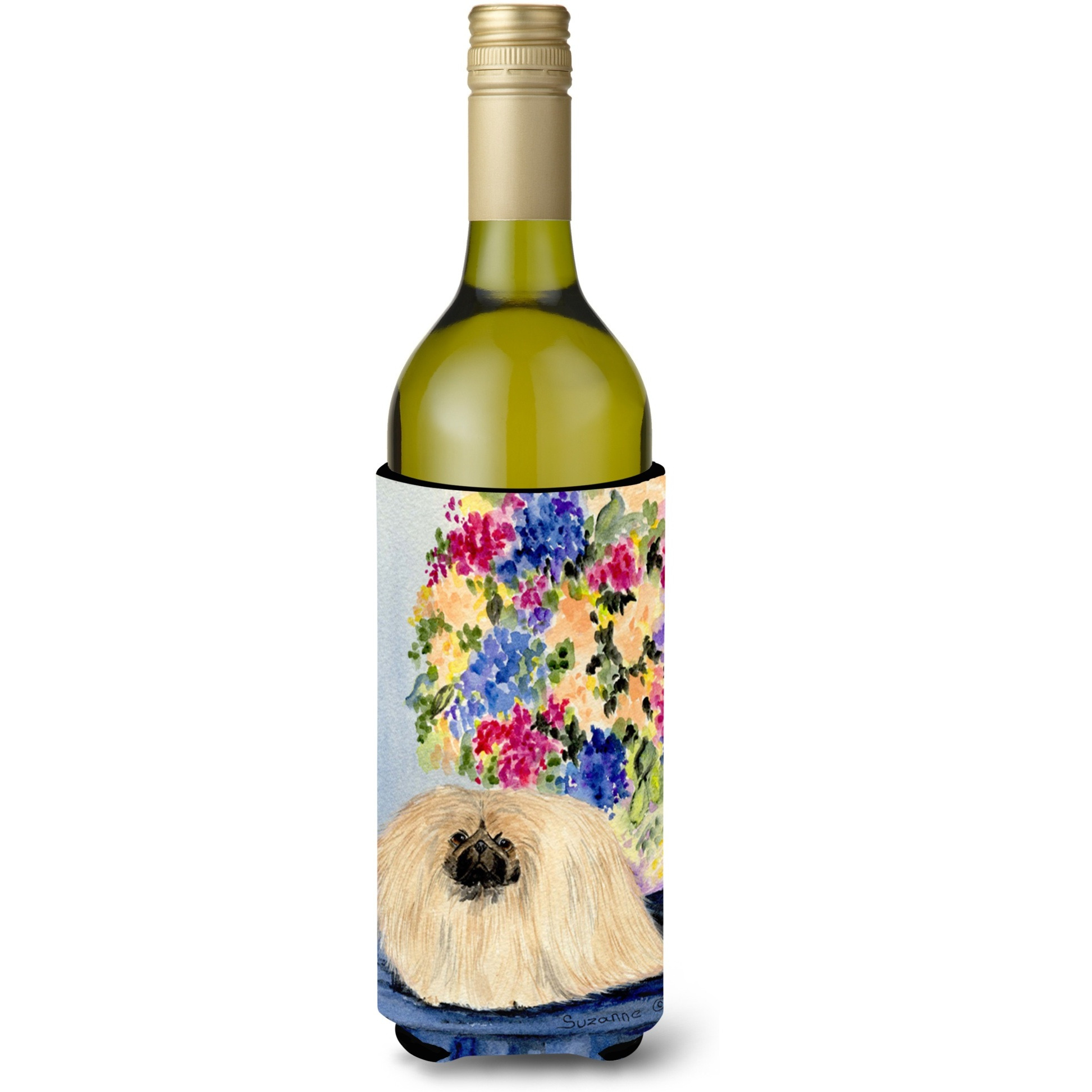 Pekingese Wine Bottle Beverage Insulator Beverage Insulator Hugger