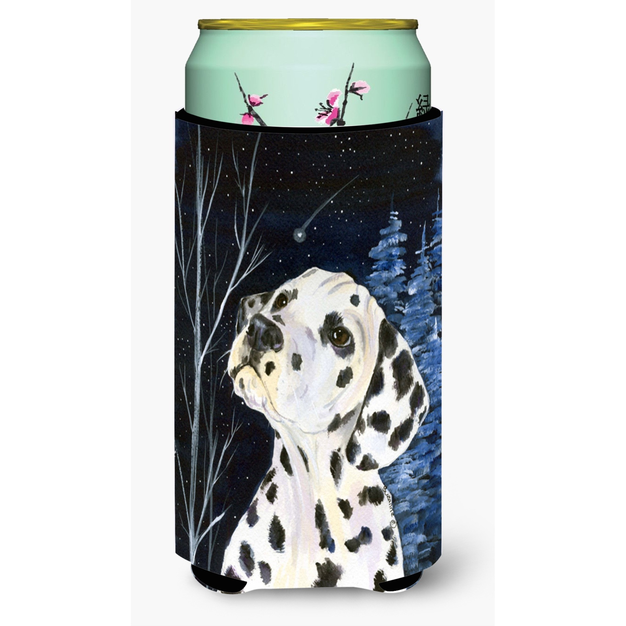 Starry Night Dalmatian  Tall Boy Beverage Insulator Beverage Insulator Hugger