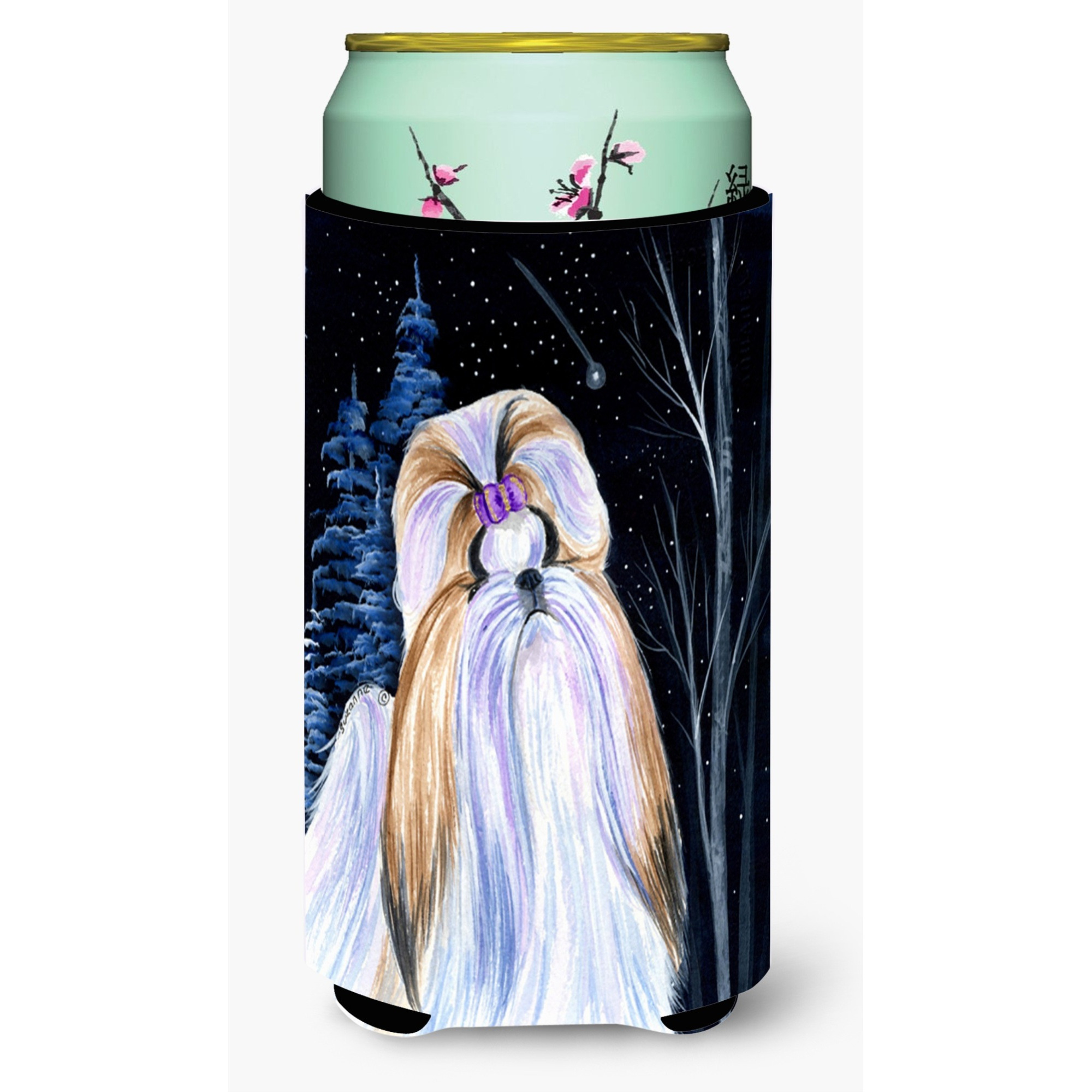 Starry Night Shih Tzu  Tall Boy Beverage Insulator Beverage Insulator Hugger