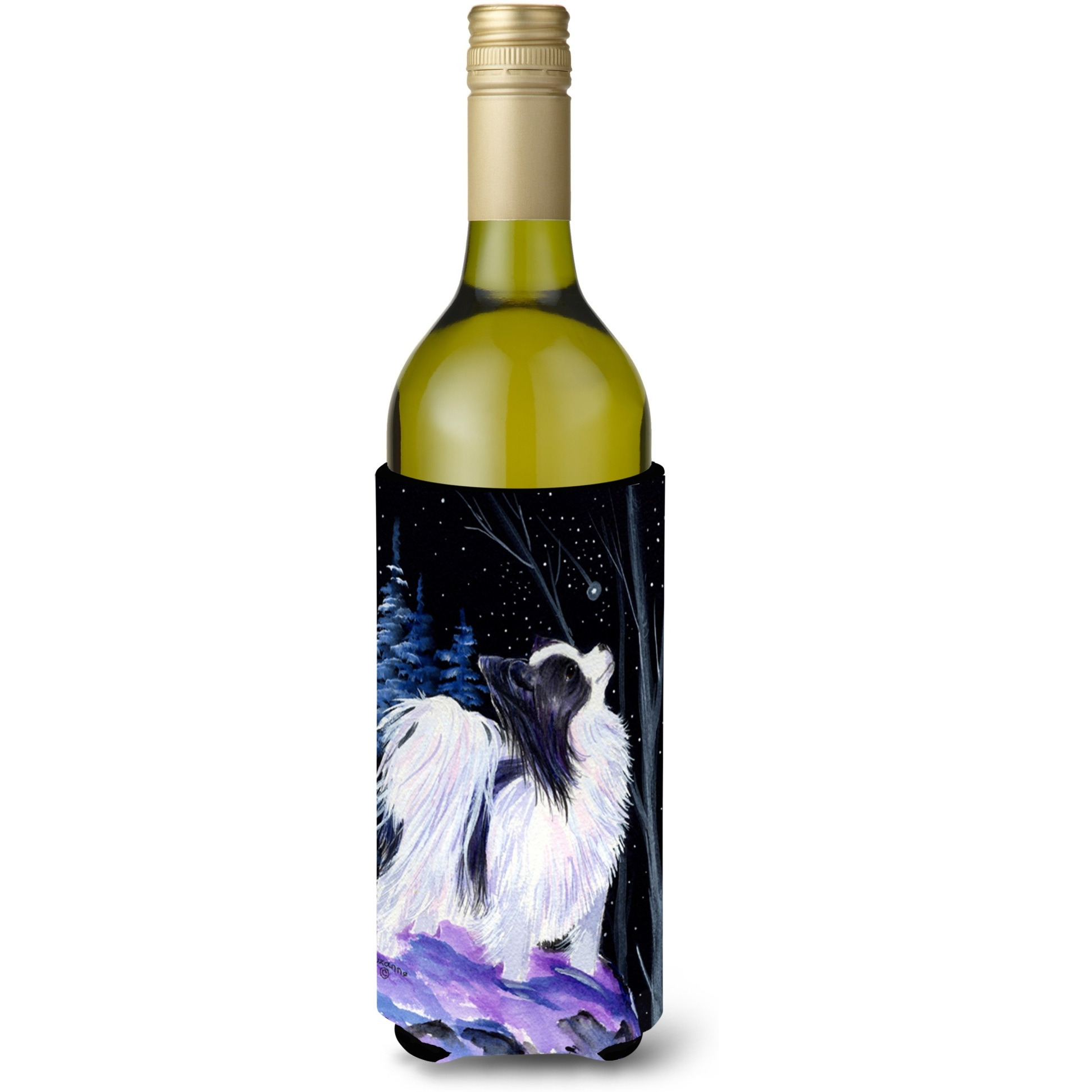 Starry Night Papillon Wine Bottle Beverage Insulator Beverage Insulator Hugger SS8383LITERK