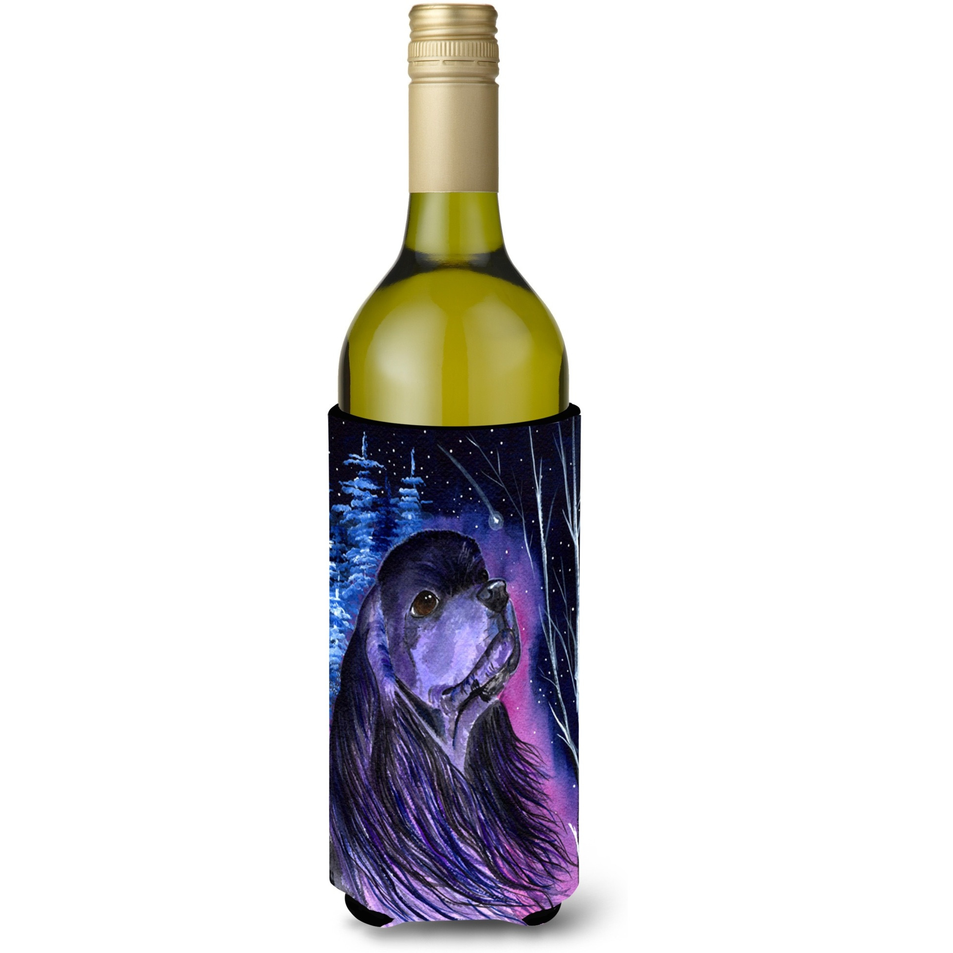 Starry Night Cocker Spaniel Wine Bottle Beverage Insulator Beverage Insulator Hugger