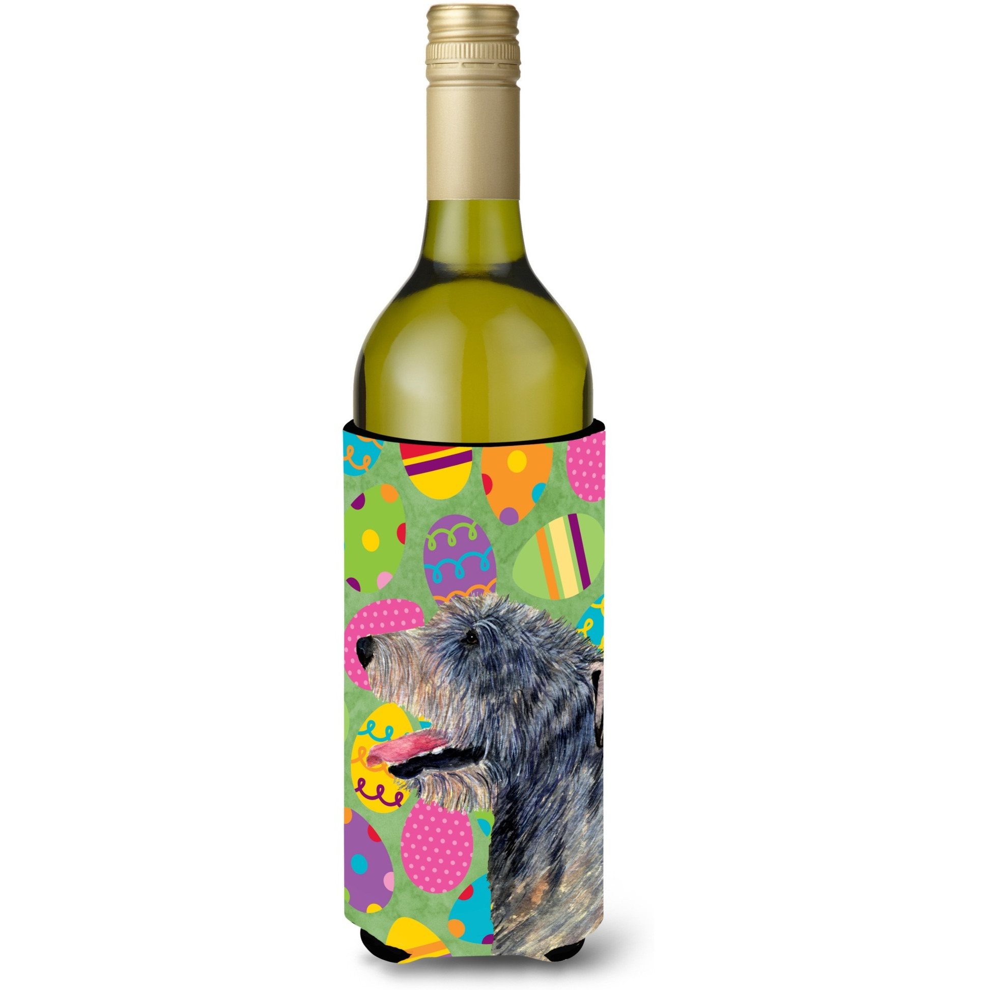 Irish Wolfhound Easter Eggtravaganza Wine Bottle Beverage Insulator Beverage Insulator Hugger