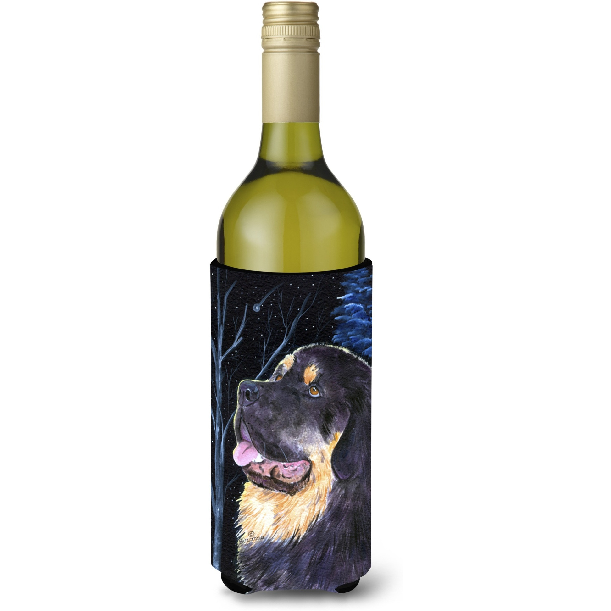 Starry Night Tibetan Mastiff Wine Bottle Beverage Insulator Beverage Insulator Hugger SS8552LITERK