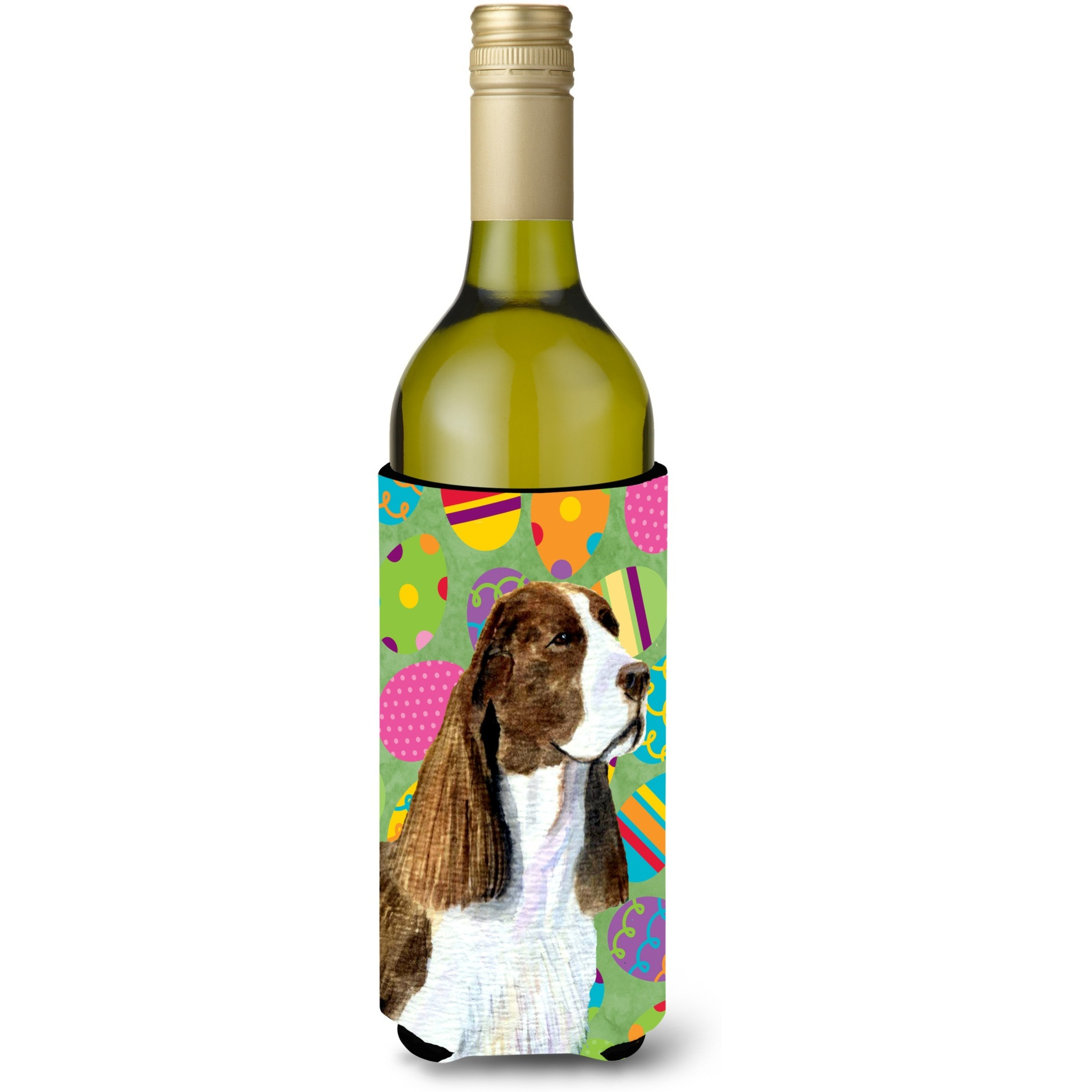 Springer Spaniel Easter Eggtravaganza Wine Bottle Beverage Insulator Beverage Insulator Hugger SS4858LITERK